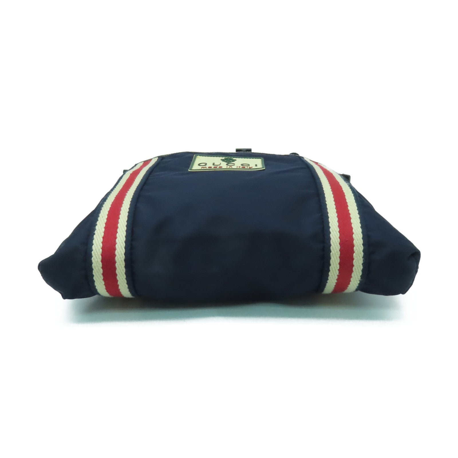 GUCCI 尼龍Shoulder Bag銀扣肩背袋藍色