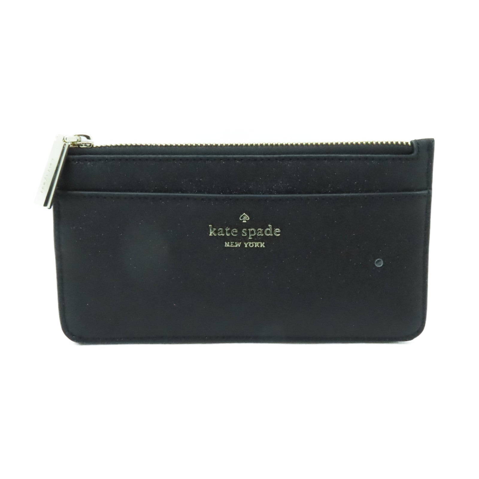 Kate Spade Tinsel Glitter Fabric Card Case金扣卡片套黒色