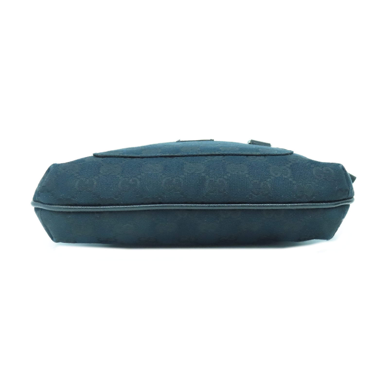 GUCCI 帆布Shoulder Bag銀扣肩背袋黑色