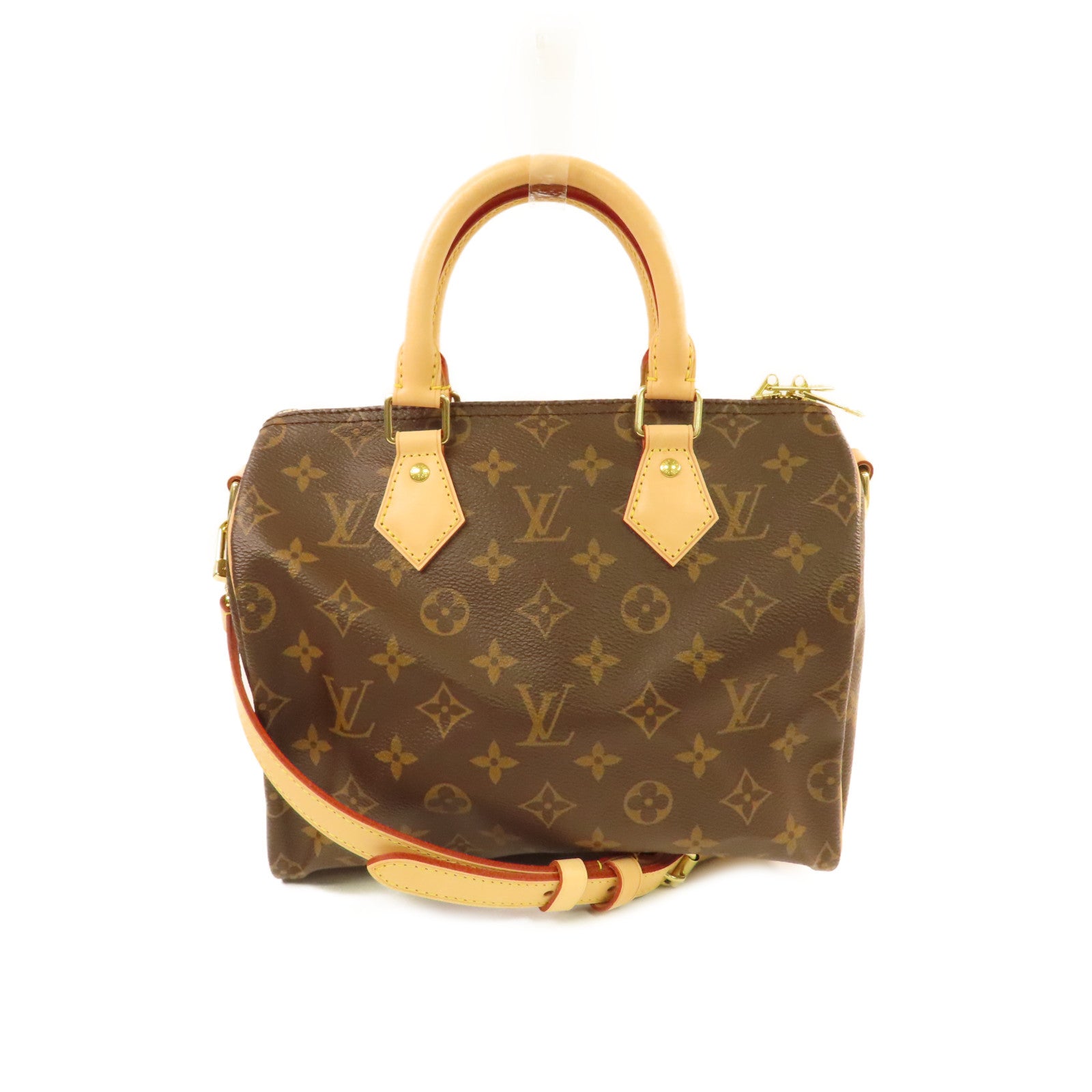 LOUIS VUITTON Monogram Speedy Bandouliere 25 2Way Shoulder Bag金扣手挽肩背兩用袋啡色
