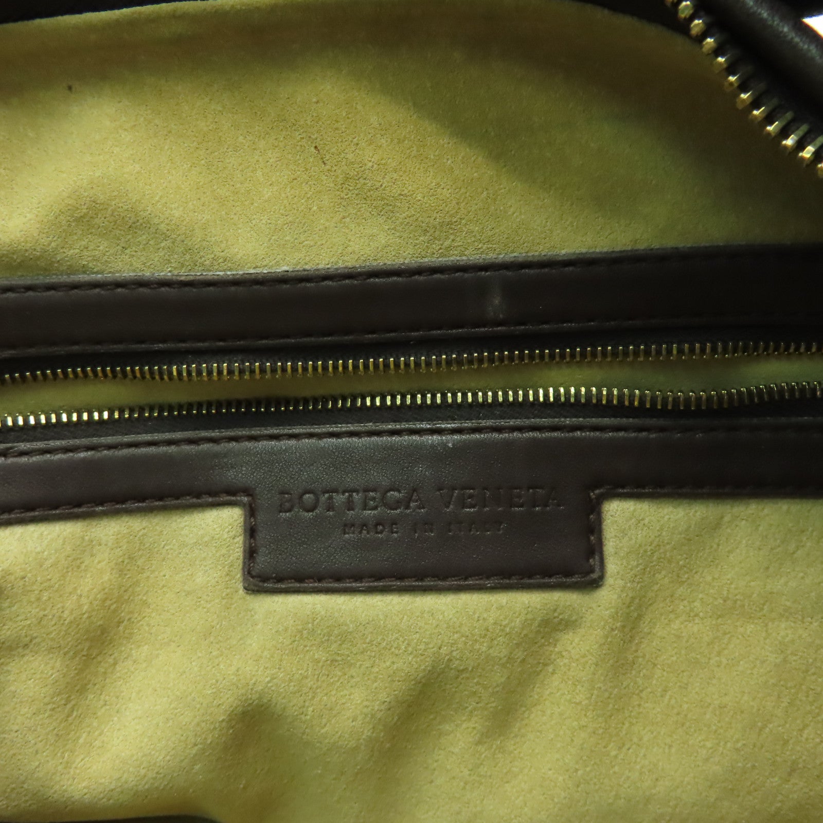 BOTTEGA VENETA 織紋皮革Shoulder Bag金扣肩背袋啡色