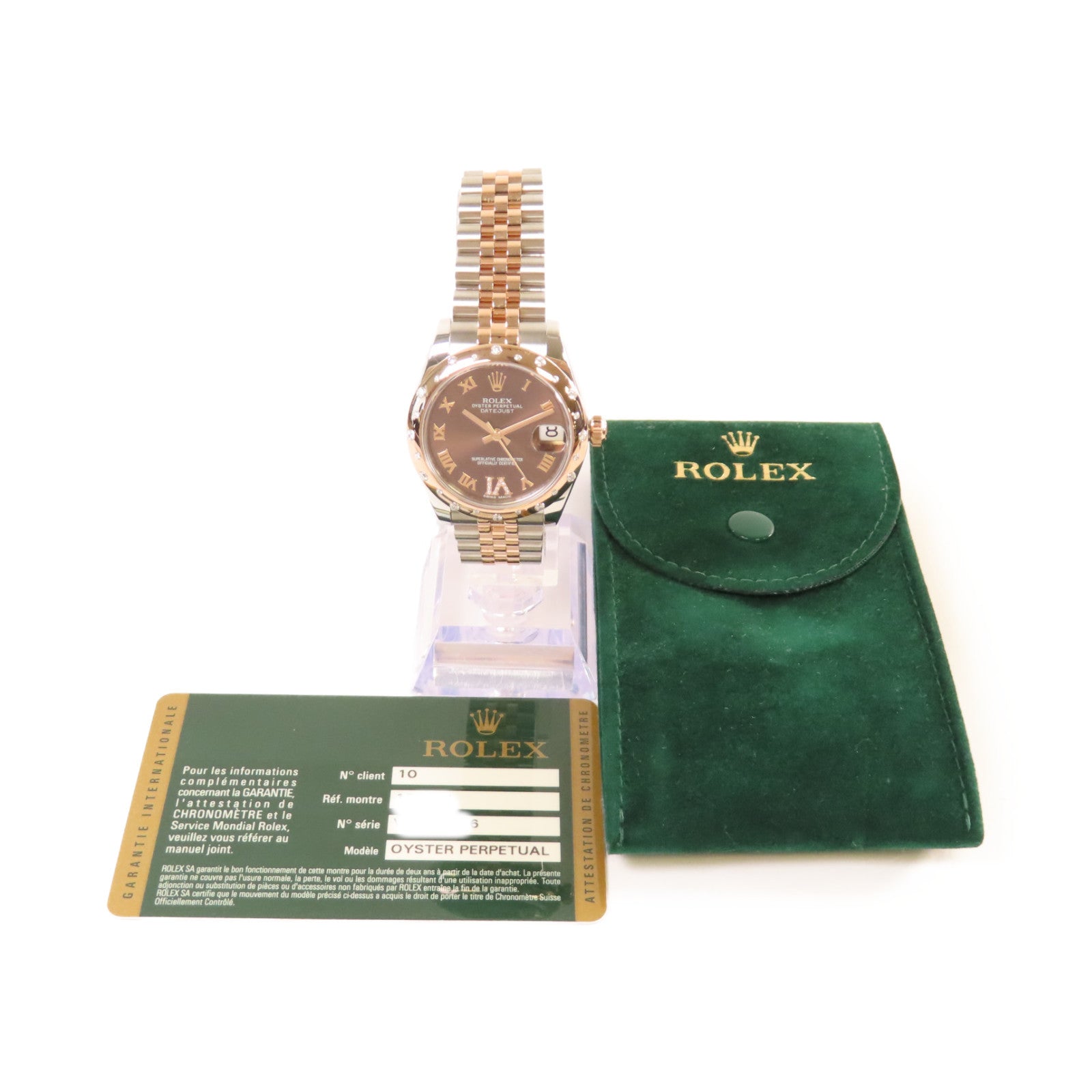 ROLEX Datejust 31mm Watch不鏽鋼/18K玫瑰金自動機芯手錶銅色