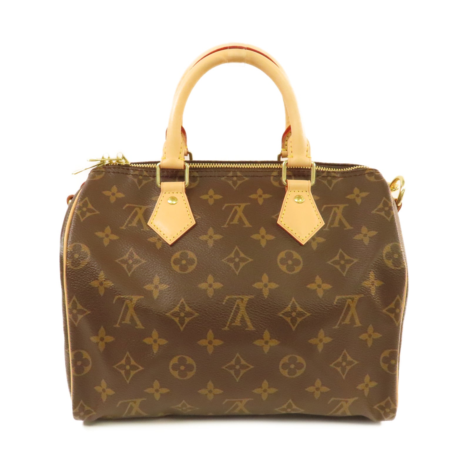 LOUIS VUITTON Monogram Speedy Bandouliere 25 2Way Shoulder Bag金扣手挽肩背兩用袋啡色