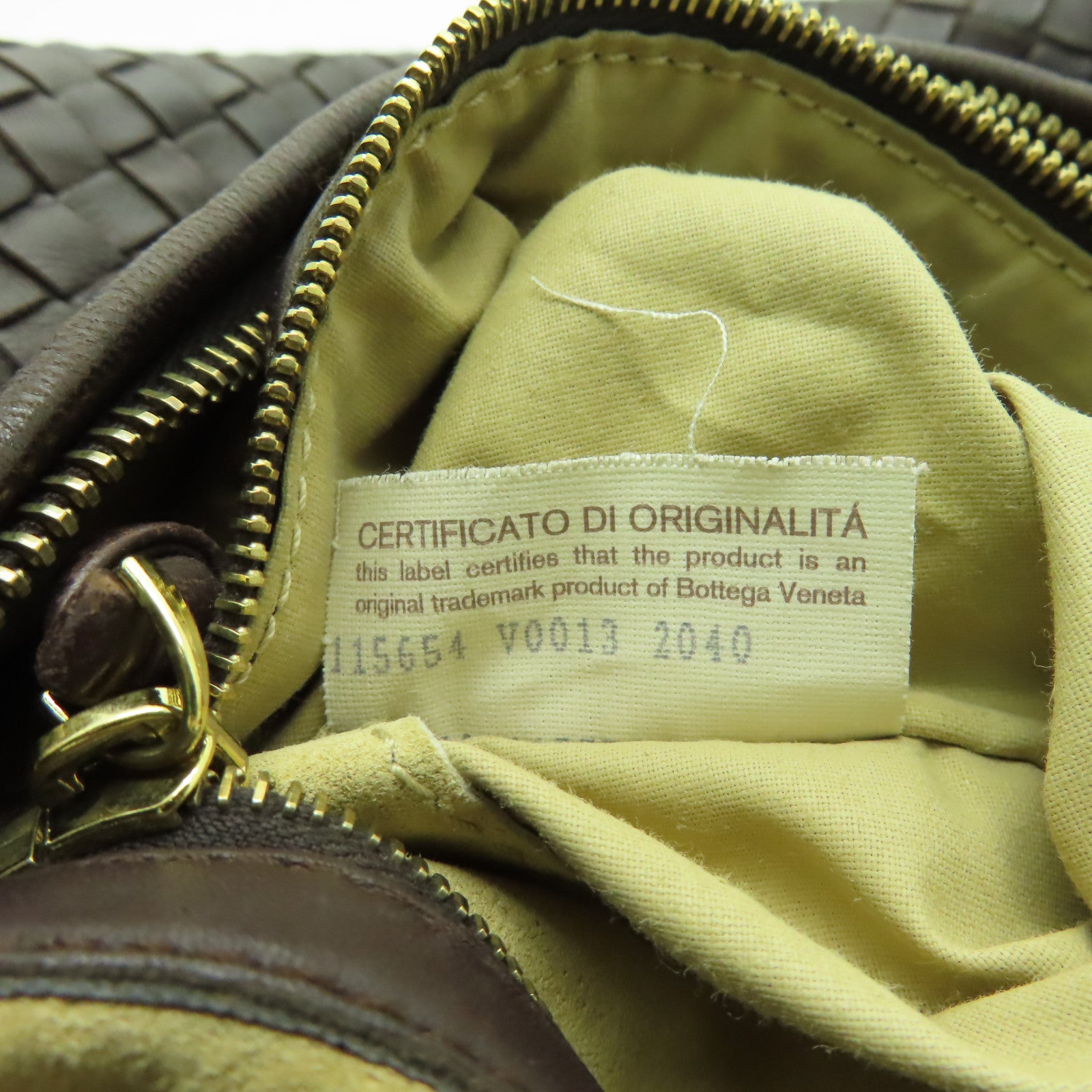 BOTTEGA VENETA 織紋皮革Shoulder Bag金扣肩背袋啡色– Brand Off