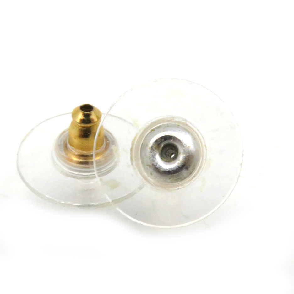 CHANEL 金屬/PVC Earrings耳環黑色/白色/金色