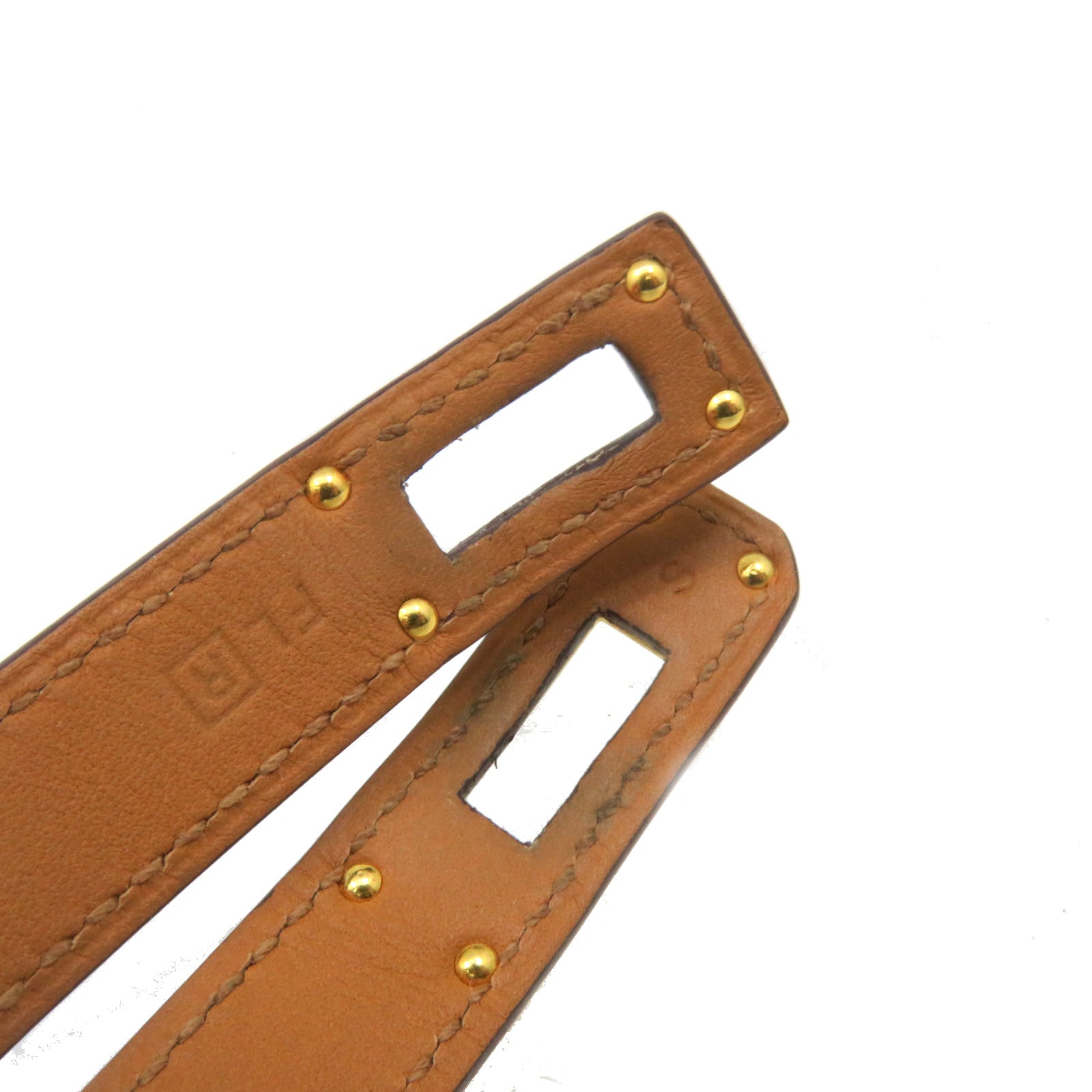 HERMES Box皮革Kelly Double Tour bracelet金扣手鏈Anemone紫色