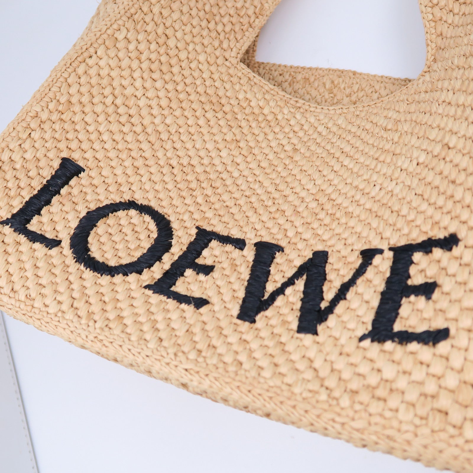 LOEWE 酒椰Font Tote M金扣手挽肩背兩用袋啡色
