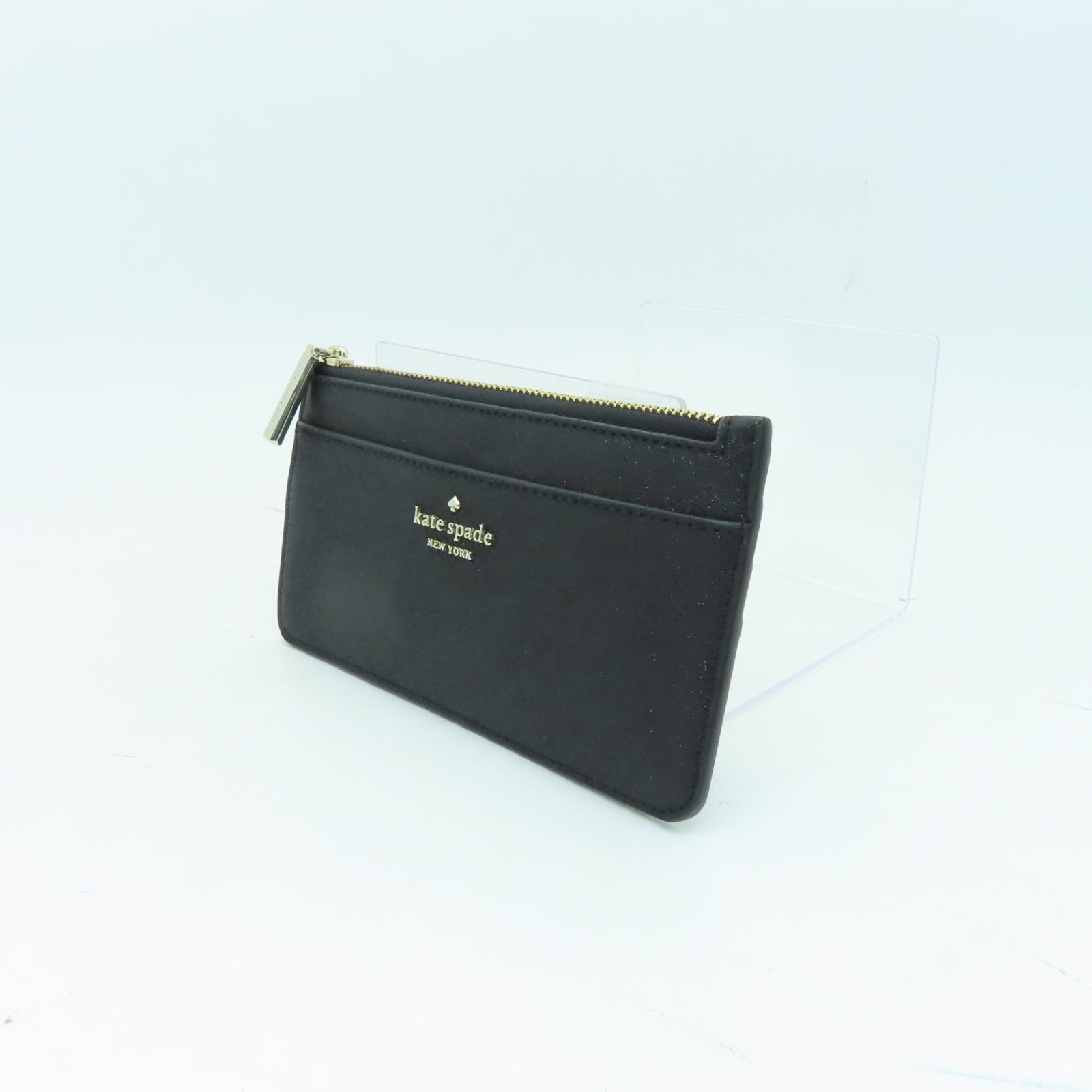 Kate Spade Tinsel Glitter Fabric Card Case金扣卡片套黒色