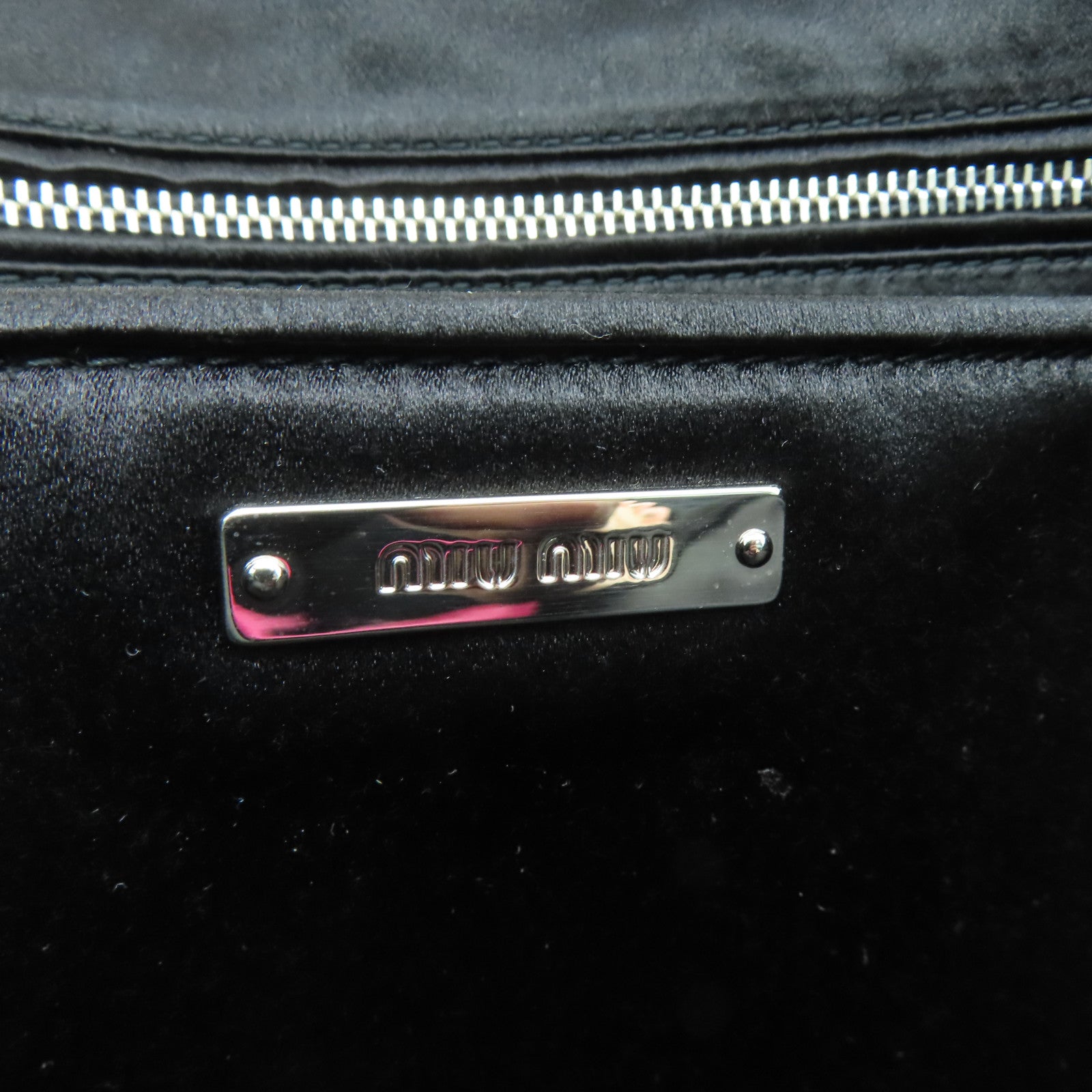 Miu Miu 棉布/牛皮皮革Tote Bag银扣手挽袋黑色/黄色/粉红色