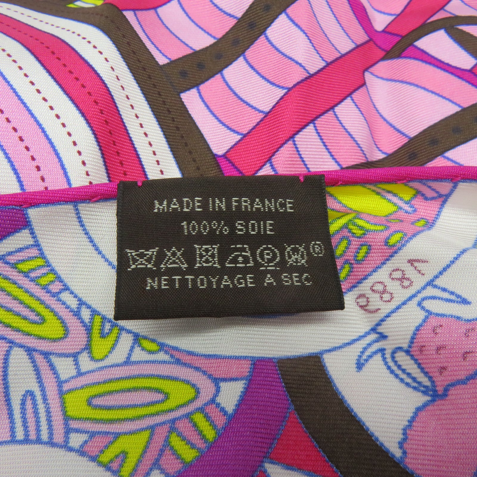 HERMES 絲質Scarf絲巾粉紅色