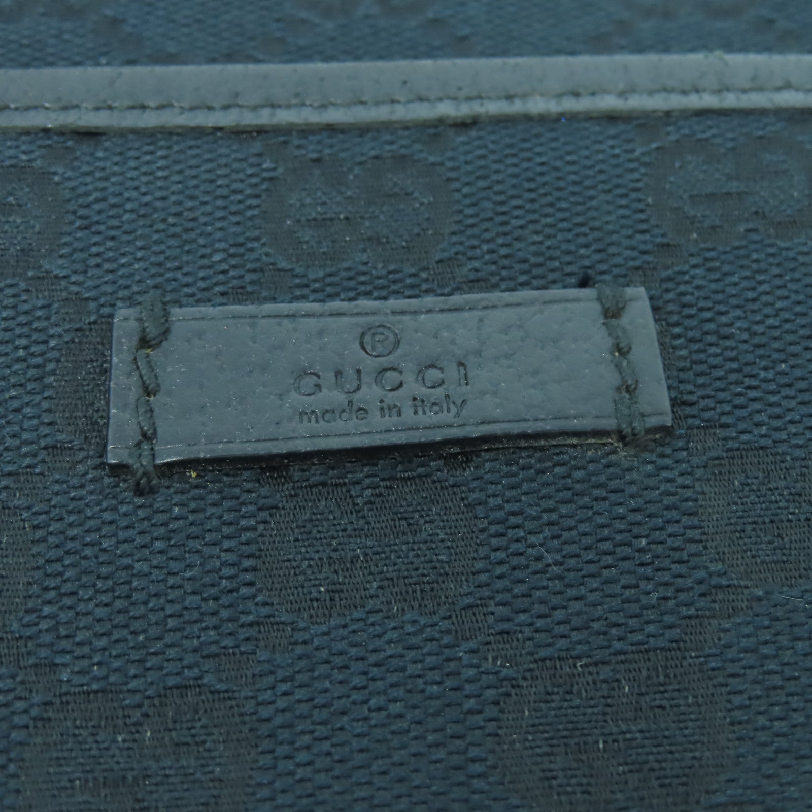 GUCCI 帆布Shoulder Bag銀扣肩背袋黑色