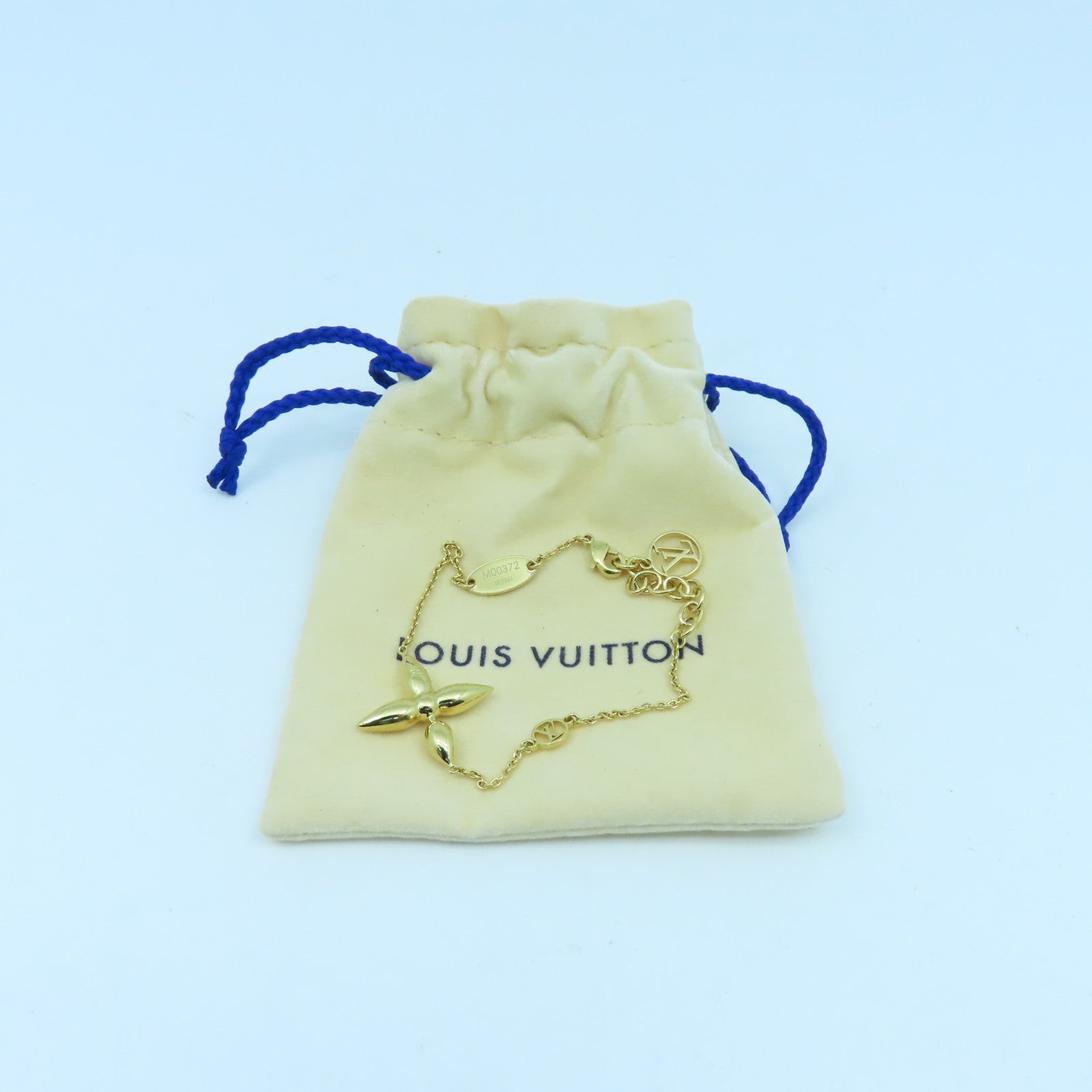 LOUIS VUITTON 金屬Louisette手鏈金色