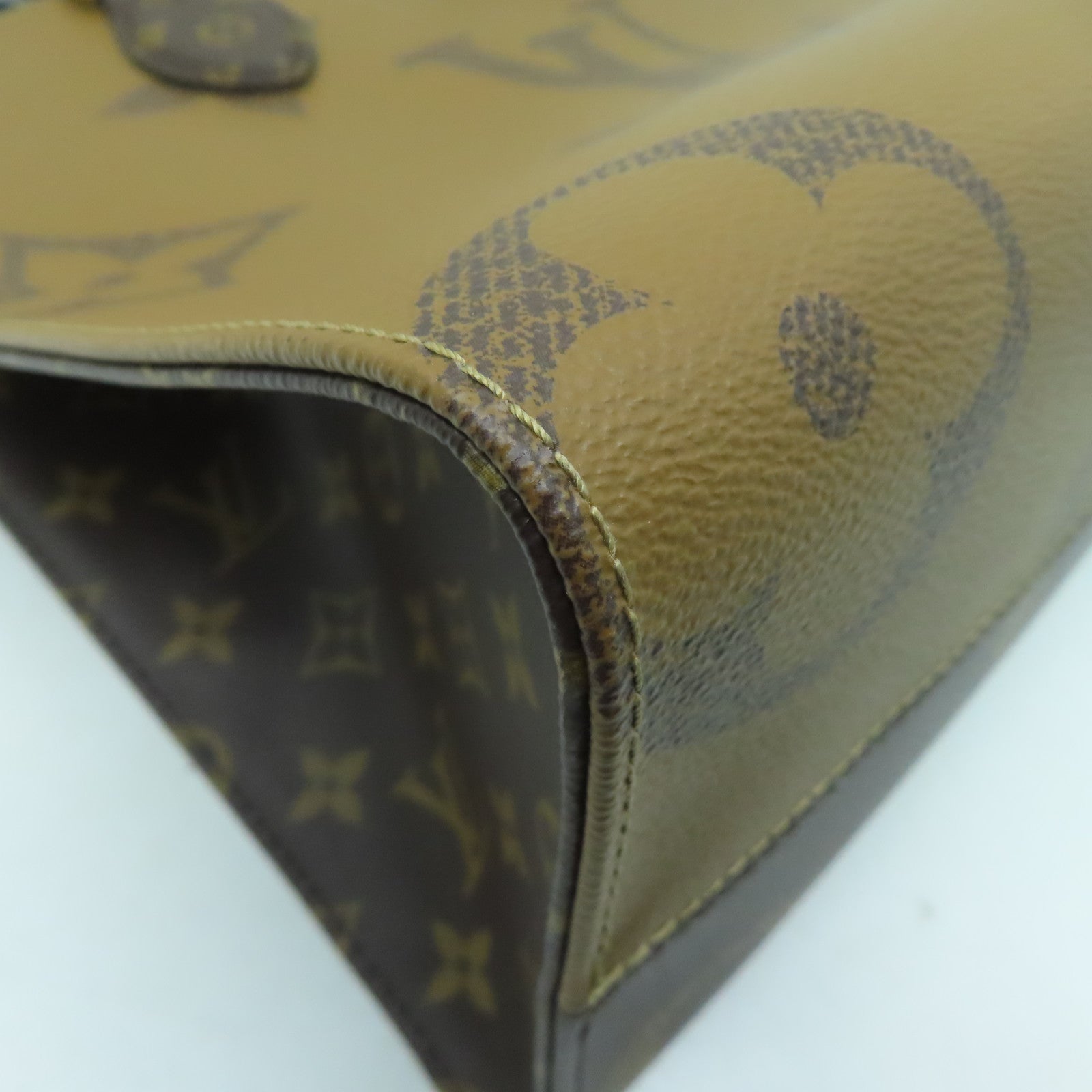 LOUIS VUITTON Monogram On The Go MM金扣手挽肩背兩用袋啡色