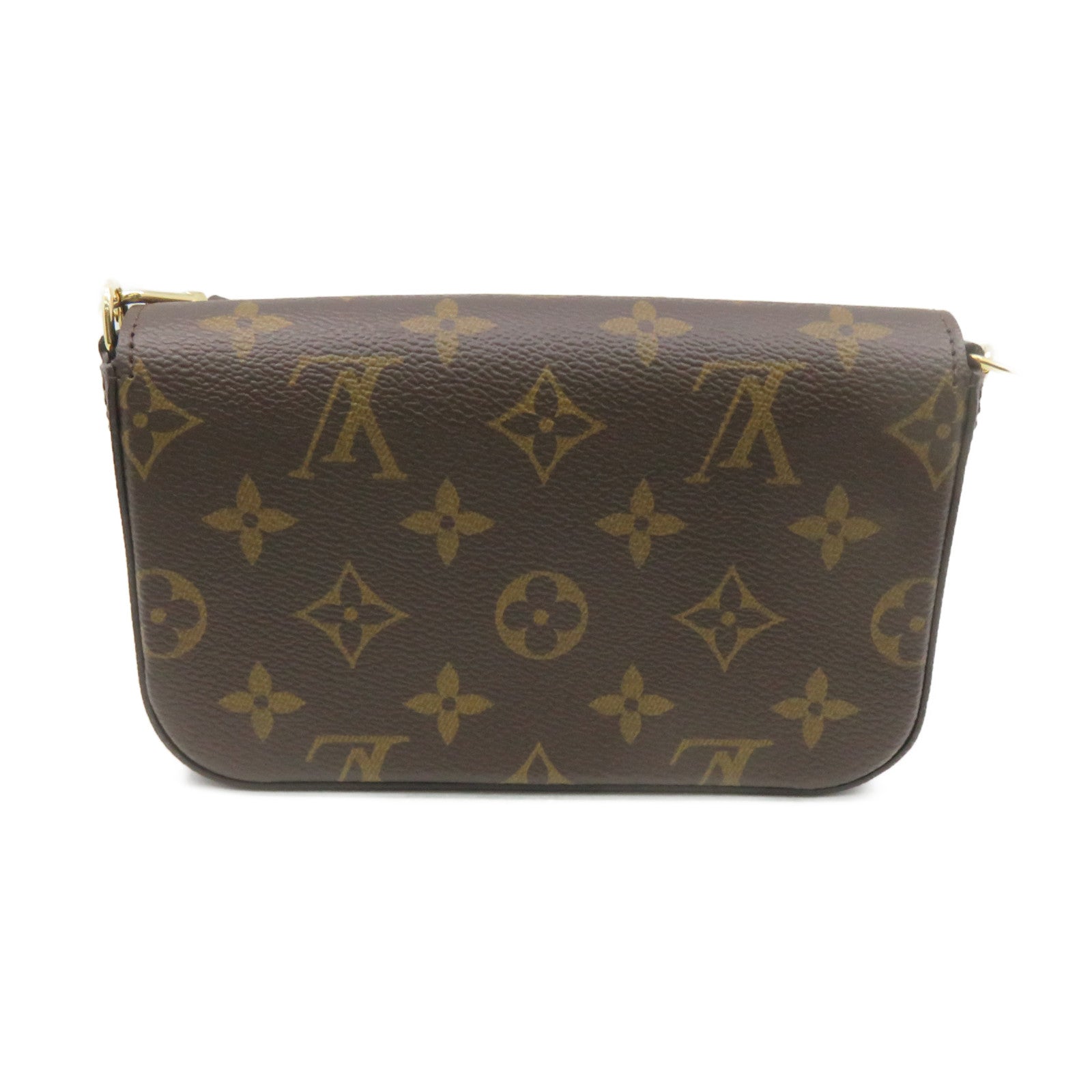 LOUIS VUITTON Monogram Mini Pochette Felicie Shoulder Bag Brown