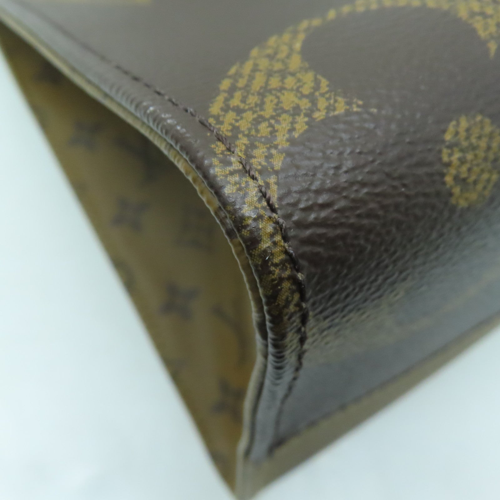 LOUIS VUITTON Monogram On The Go MM金扣手挽肩背兩用袋啡色