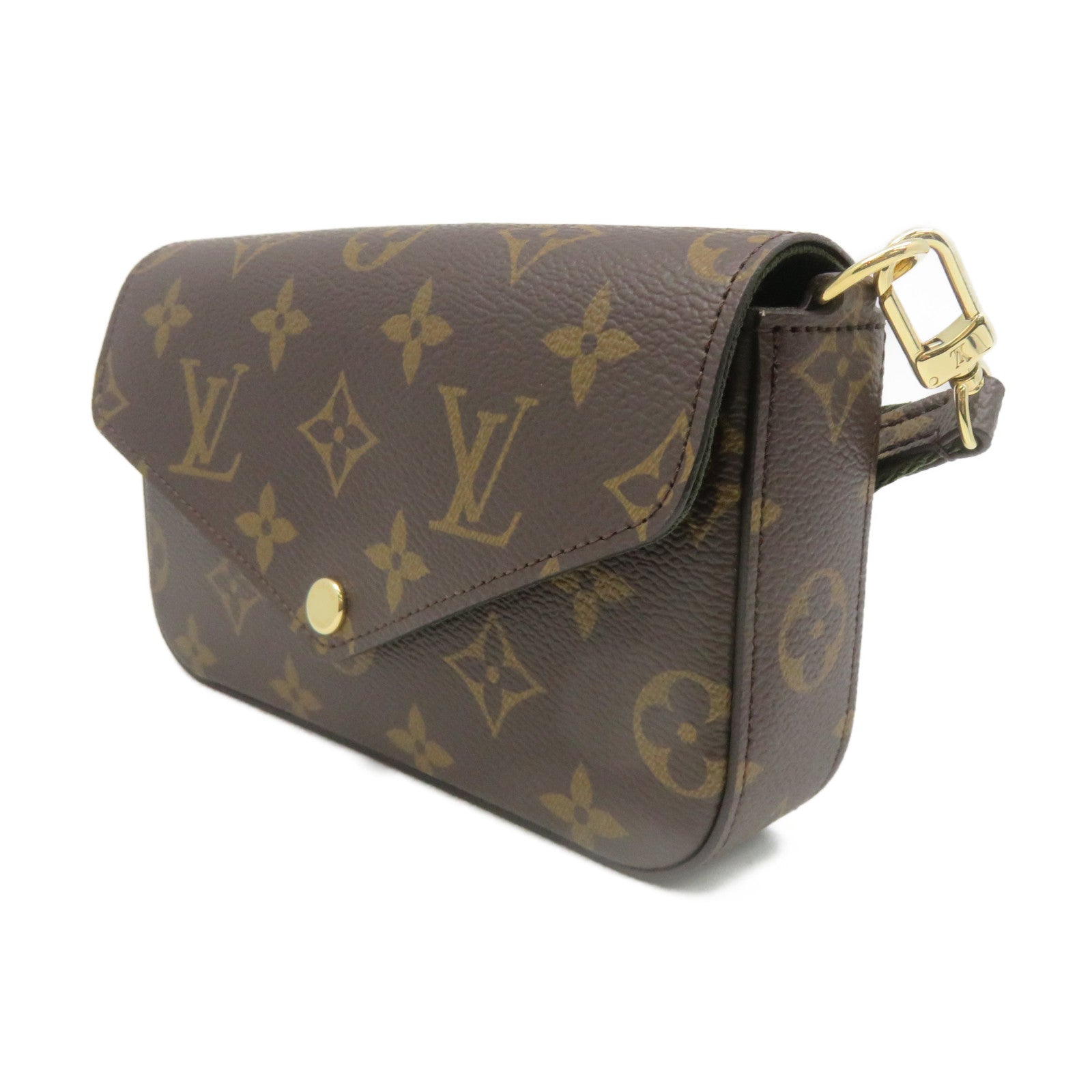 LOUIS VUITTON Monogram Mini Pochette Felicie Shoulder Bag Brown