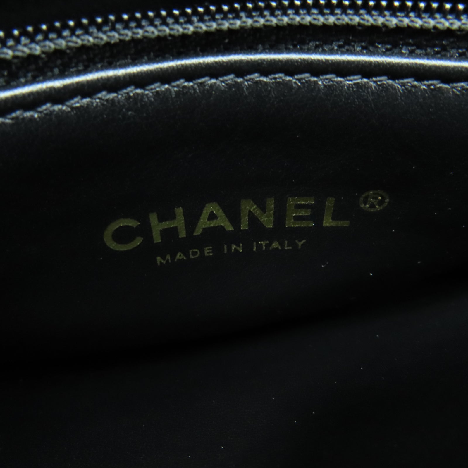 CHANEL 菱格羊皮皮革Chain Shoulder金扣鏈帶手挽肩背兩用袋黑色