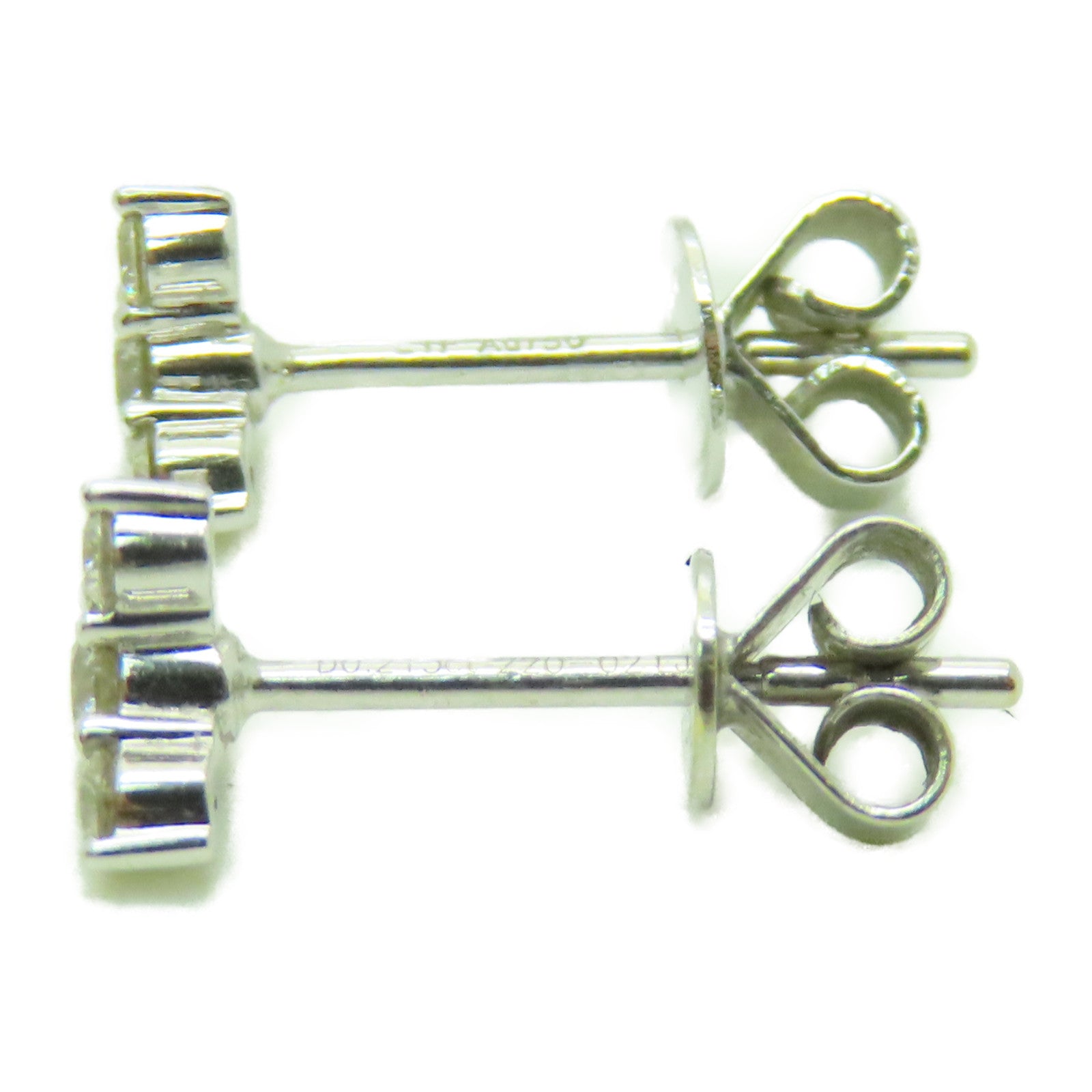 JEWELRY 【激減優惠】18K白金Diamond Earrings 0.215ct鑽石耳環銀色