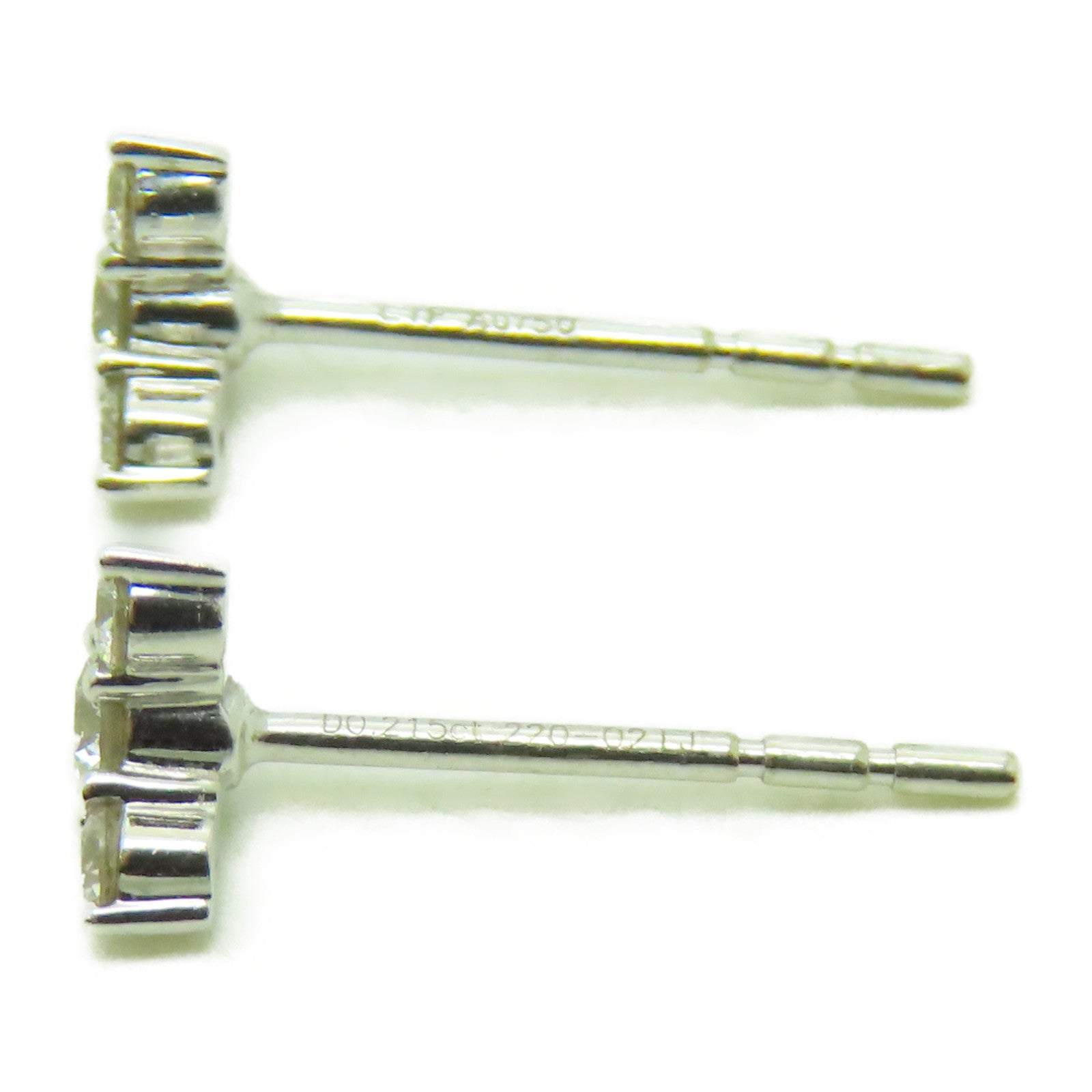 JEWELRY 【激減優惠】18K白金Diamond Earrings 0.215ct鑽石耳環銀色
