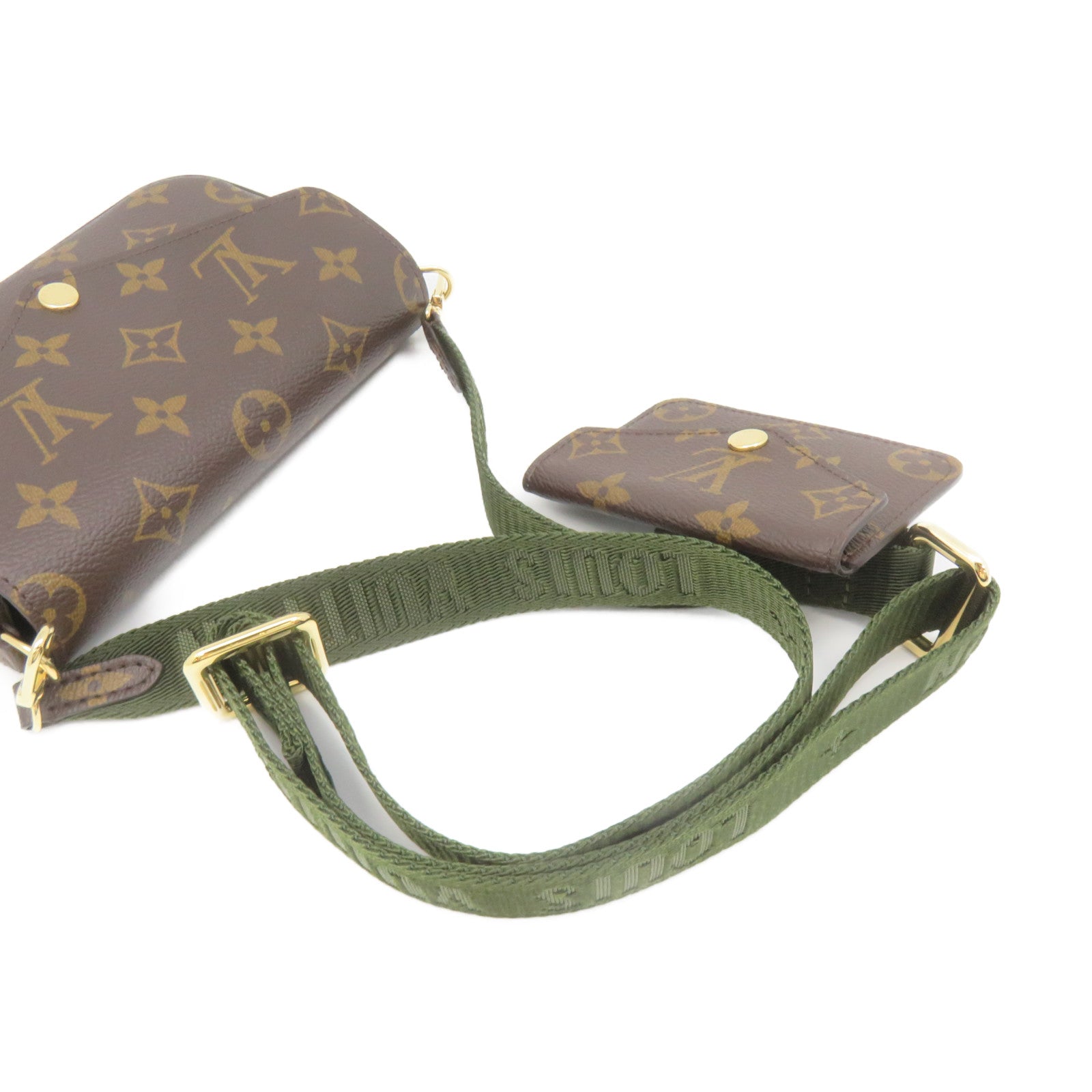 LOUIS VUITTON Monogram Mini Pochette Felicie Shoulder Bag Brown