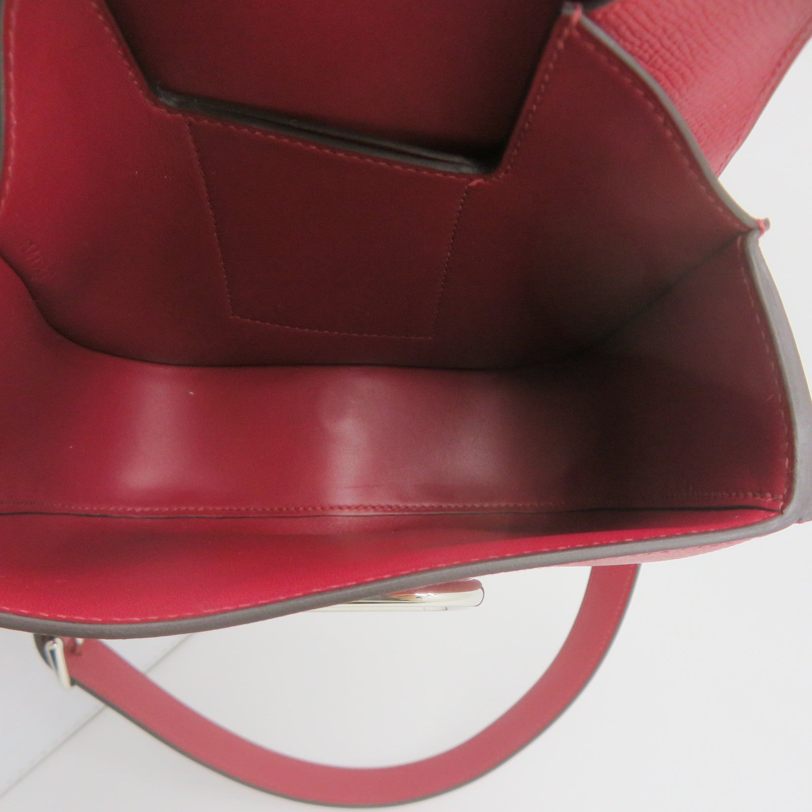 HERMES Veau Epsom皮革Della Cavalleria Mini Bag銀扣肩背袋褐紫紅