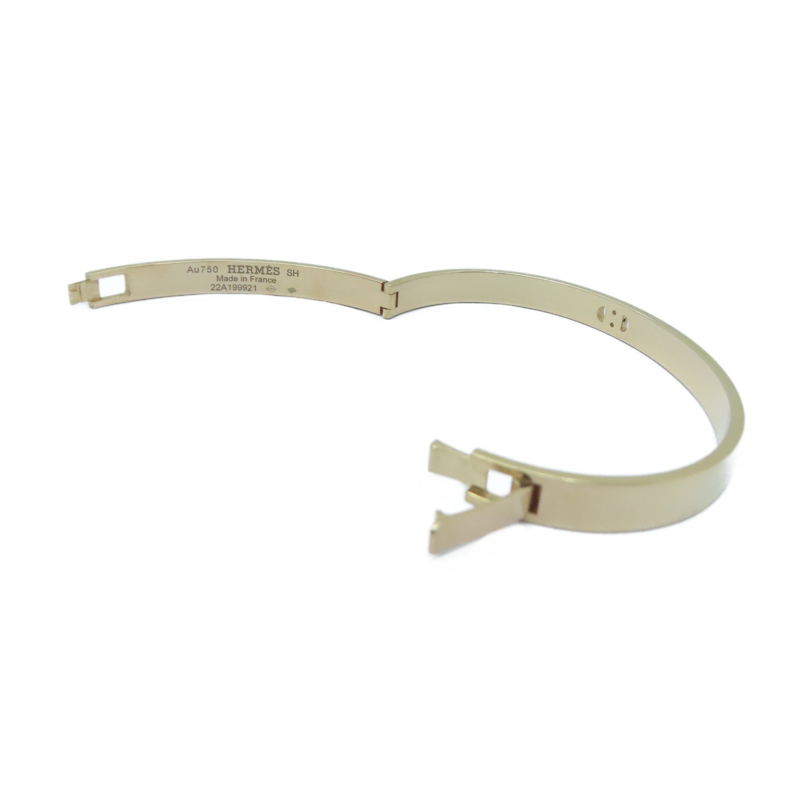 HERMES 18K玫瑰金H D'Ancre PM Bracelet鑽石手鐲