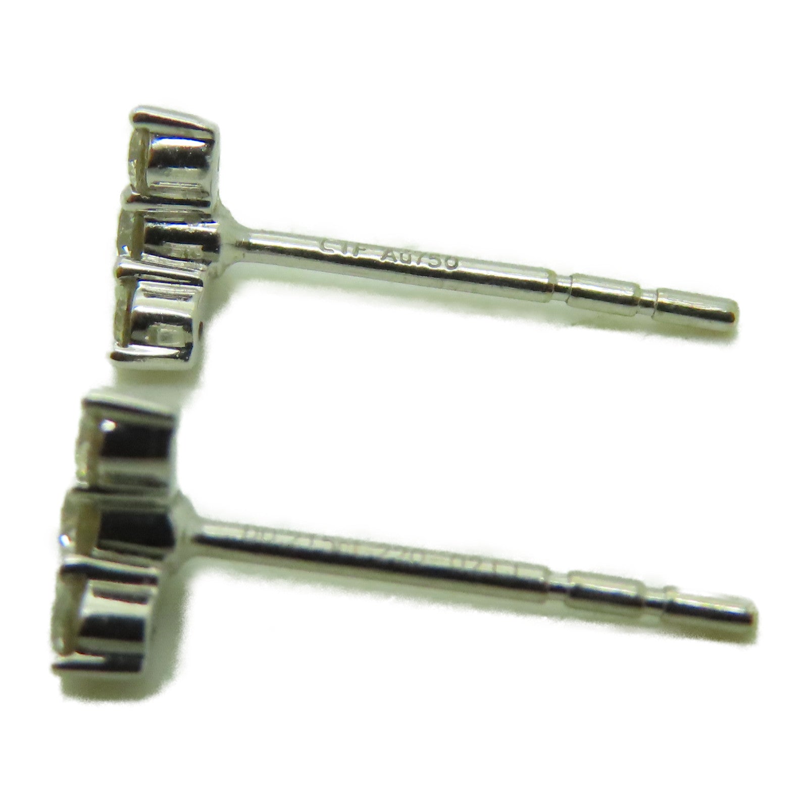 JEWELRY 【激減優惠】18K白金Diamond Earrings 0.215ct鑽石耳環銀色