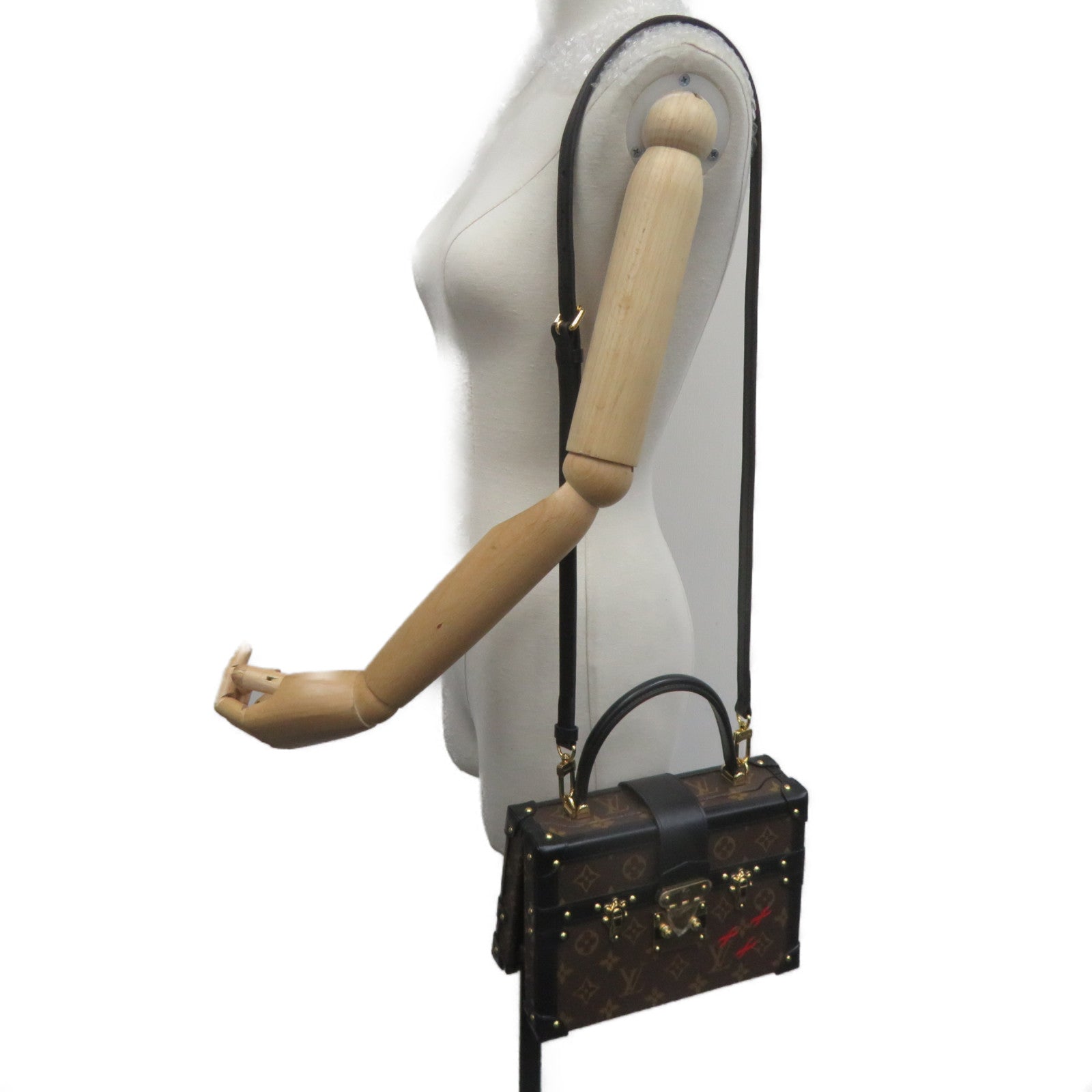 LOUIS VUITTON 【激减优惠】Monogram Petite Malle V Shoulder Bag金扣手挽肩背两用袋Monogram