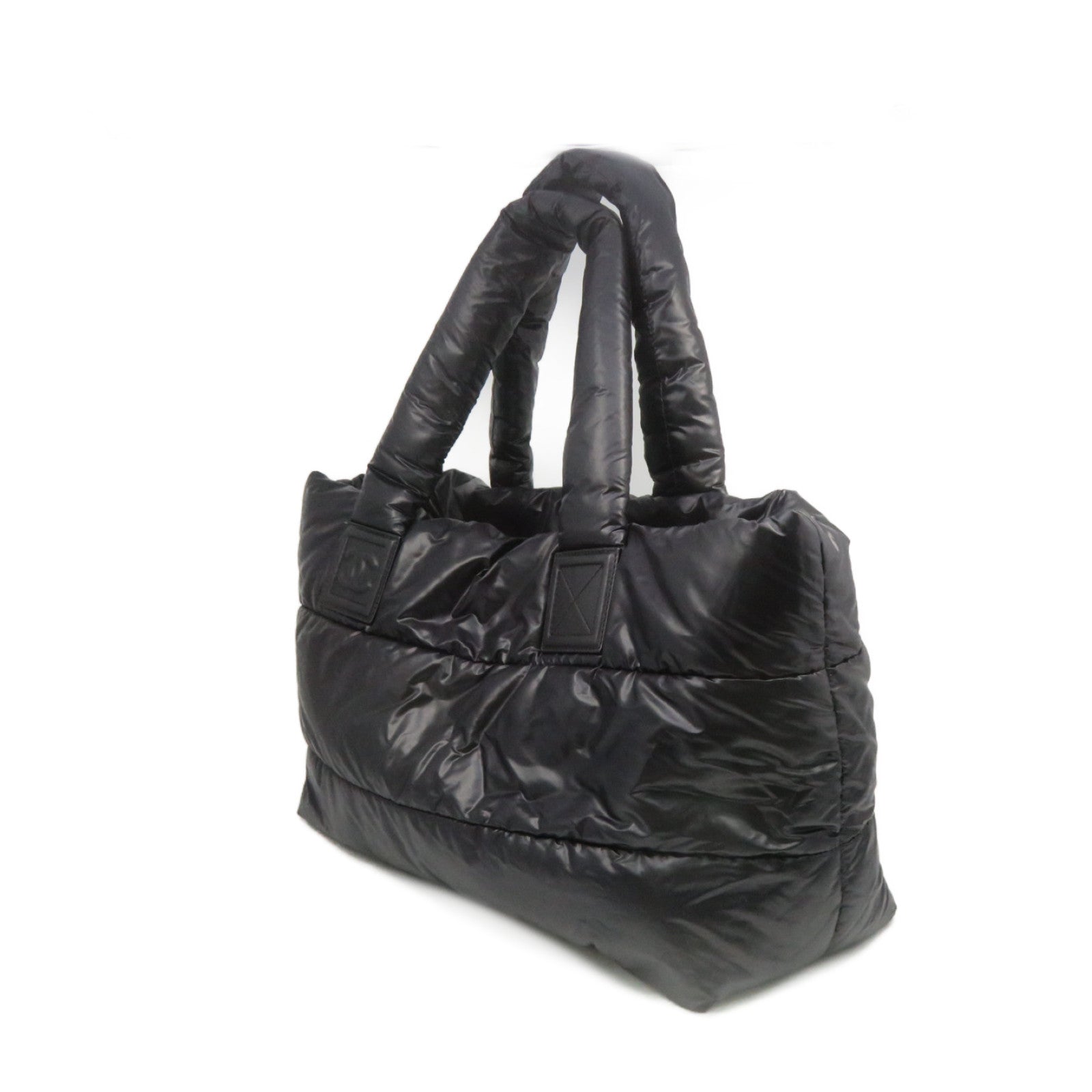 CHANEL nylon Coco Cocoon Tote Bag handle bag black