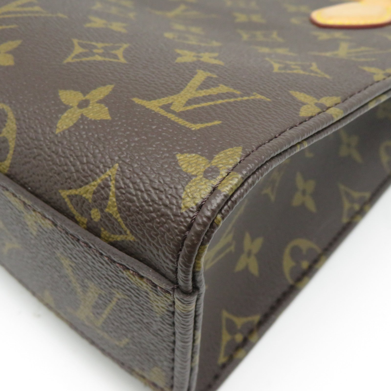 LOUIS VUITTON Monogram Sac Plat BB金扣手挽肩背兩用袋啡色