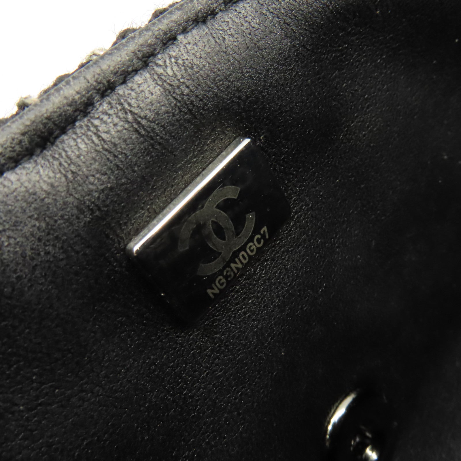 CHANEL 菱格斜紋軟呢Mini Flap Chain Shoulder Bag銀扣鏈帶肩背袋黑色/粉紅色
