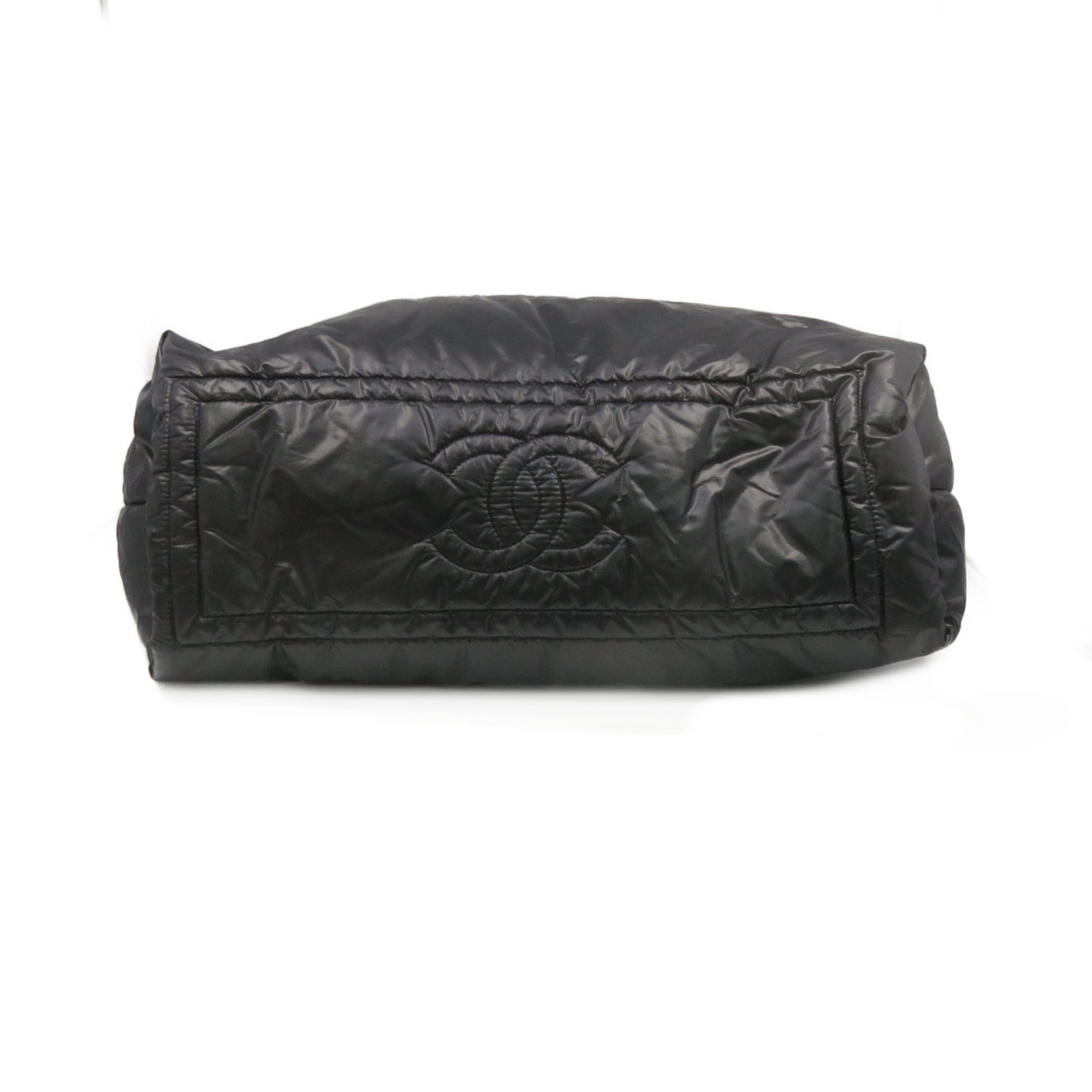 CHANEL nylon Coco Cocoon Tote Bag handle bag black