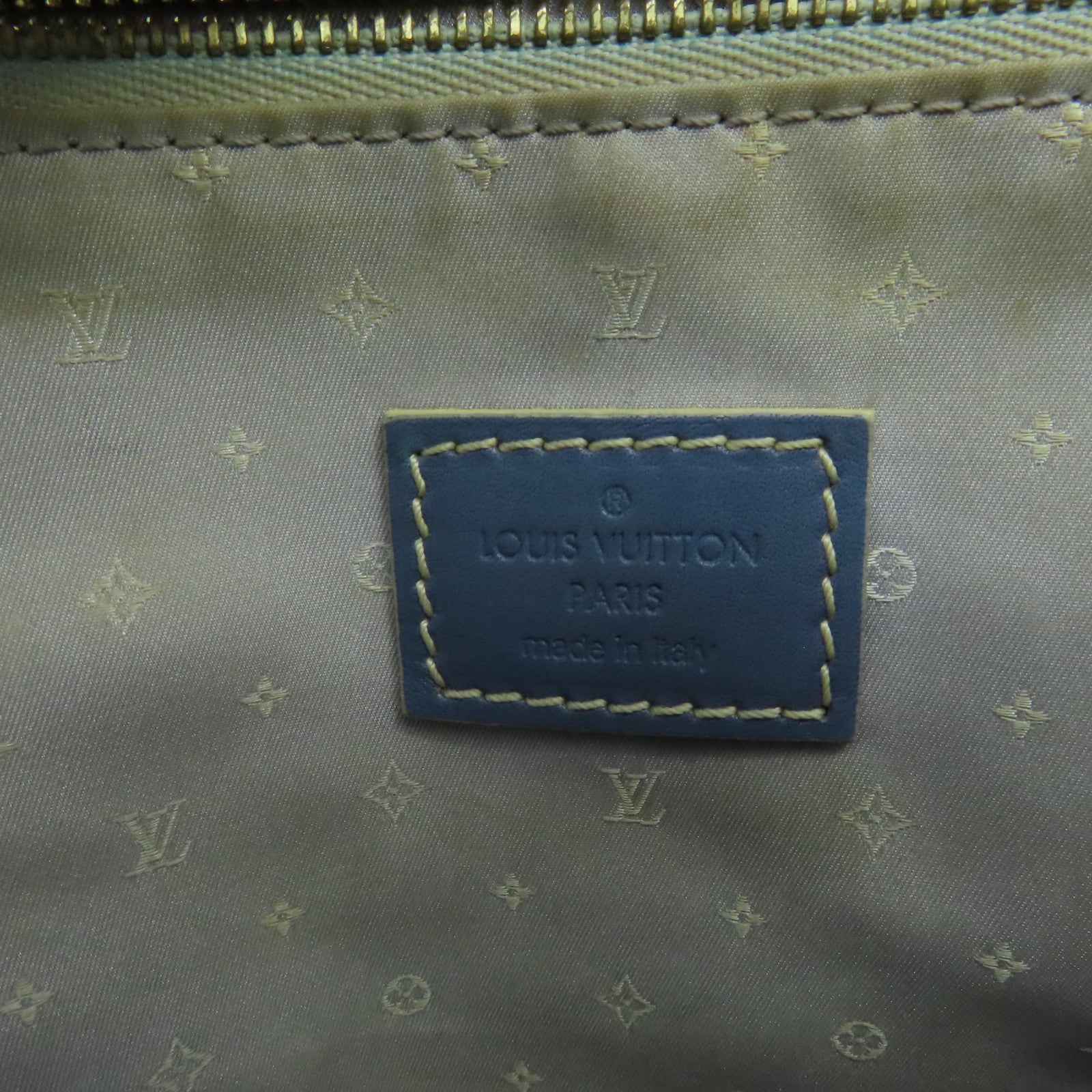 LOUIS VUITTON Suhali Leather Lingenieux PM Hand Bag Gold Buckle Blue