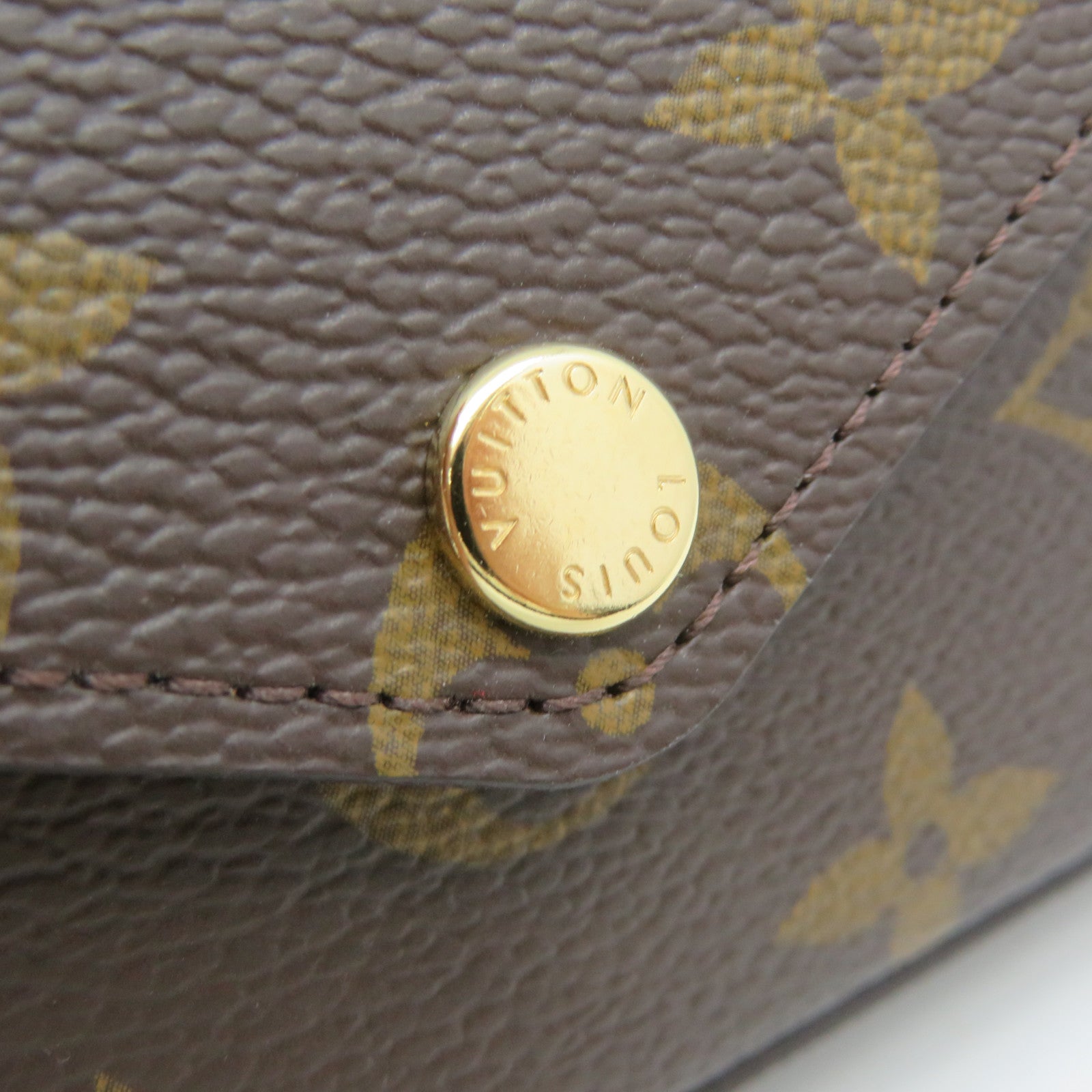 LOUIS VUITTON Monogram Mini Pochette Felicie Shoulder Bag Brown