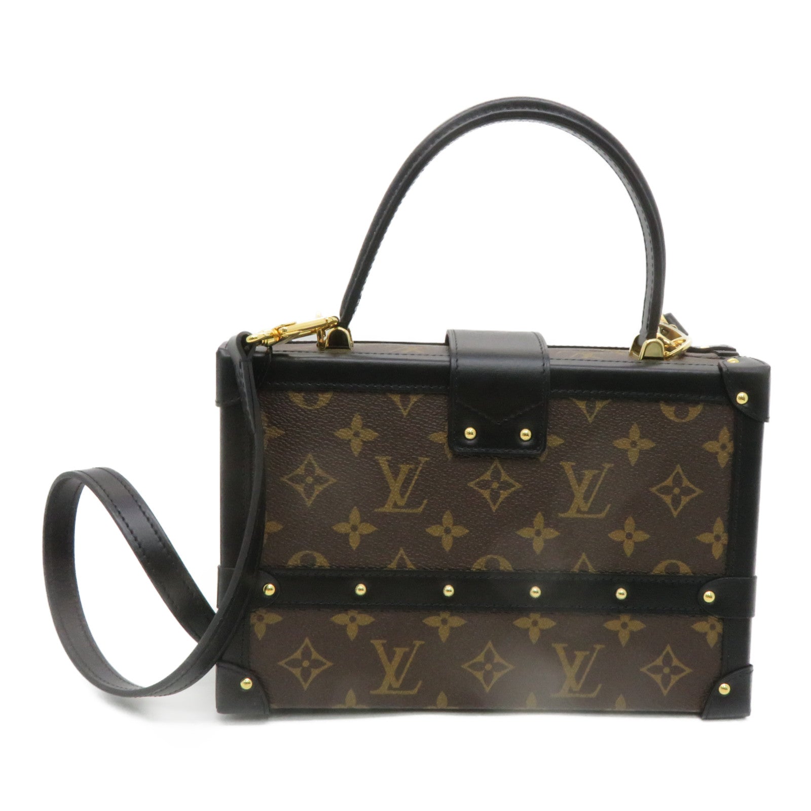 LOUIS VUITTON 【激减优惠】Monogram Petite Malle V Shoulder Bag金扣手挽肩背两用袋Monogram