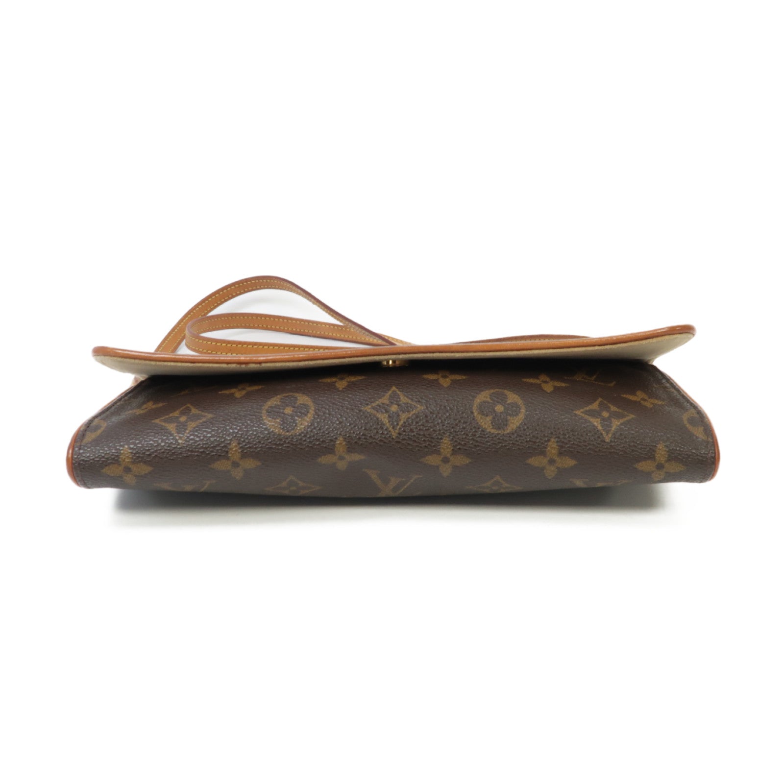 LOUIS VUITTON Monogram Pochette Twin GM金扣肩背袋啡色