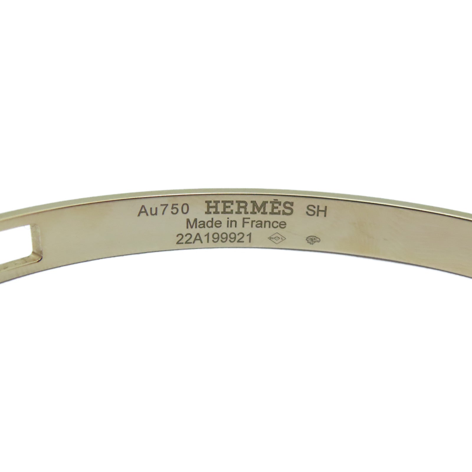 HERMES 18K玫瑰金H D'Ancre PM Bracelet鑽石手鐲