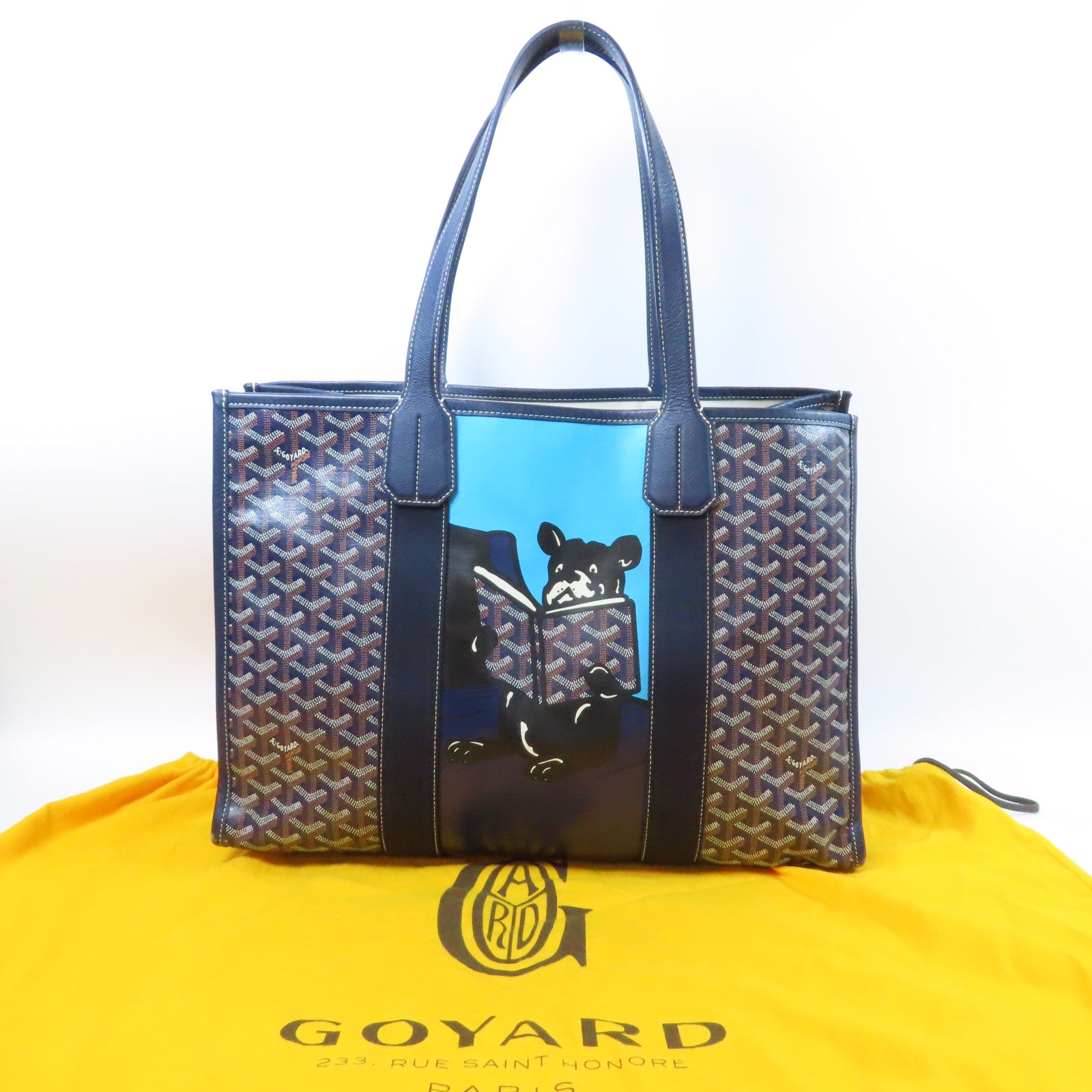 GOYARD 塗層帆布Villette Bag肩背袋藍色
