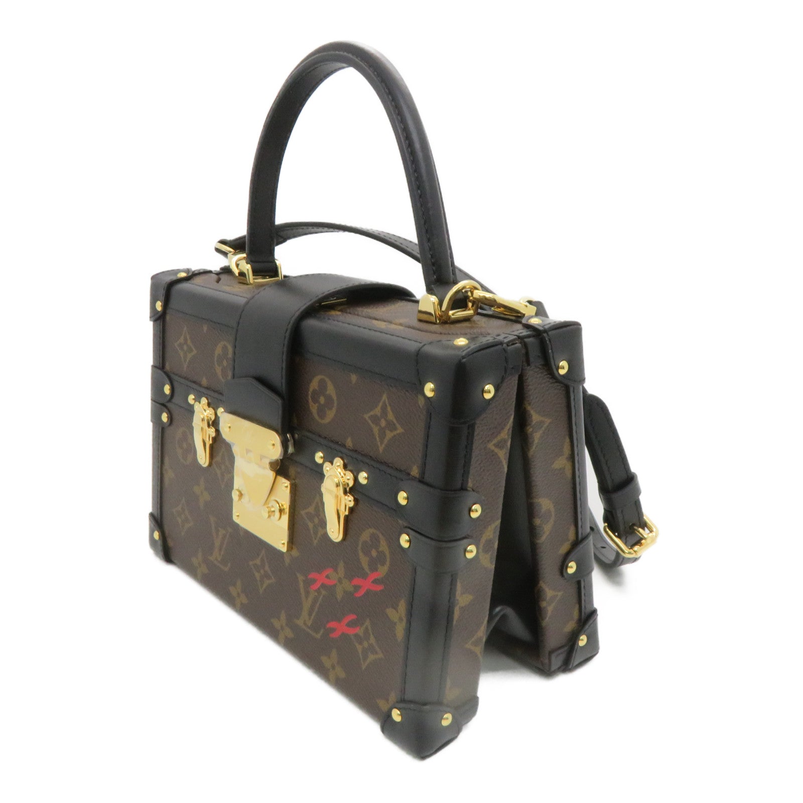 LOUIS VUITTON 【激减优惠】Monogram Petite Malle V Shoulder Bag金扣手挽肩背两用袋Monogram