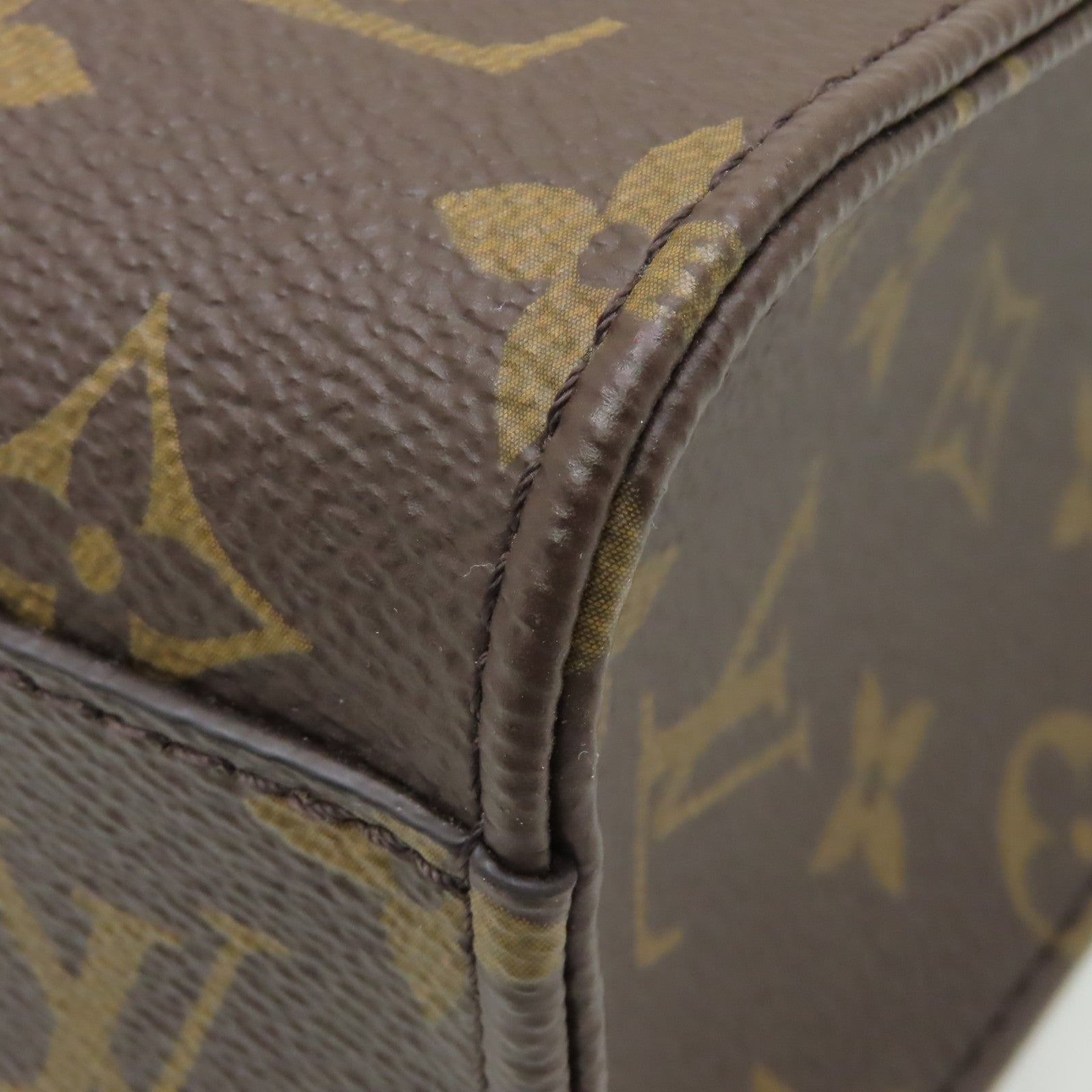 LOUIS VUITTON Monogram Sac Plat BB金扣手挽肩背兩用袋棕色