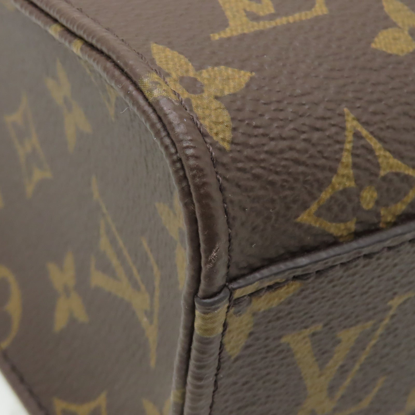 LOUIS VUITTON Monogram Sac Plat BB金扣手挽肩背兩用袋棕色