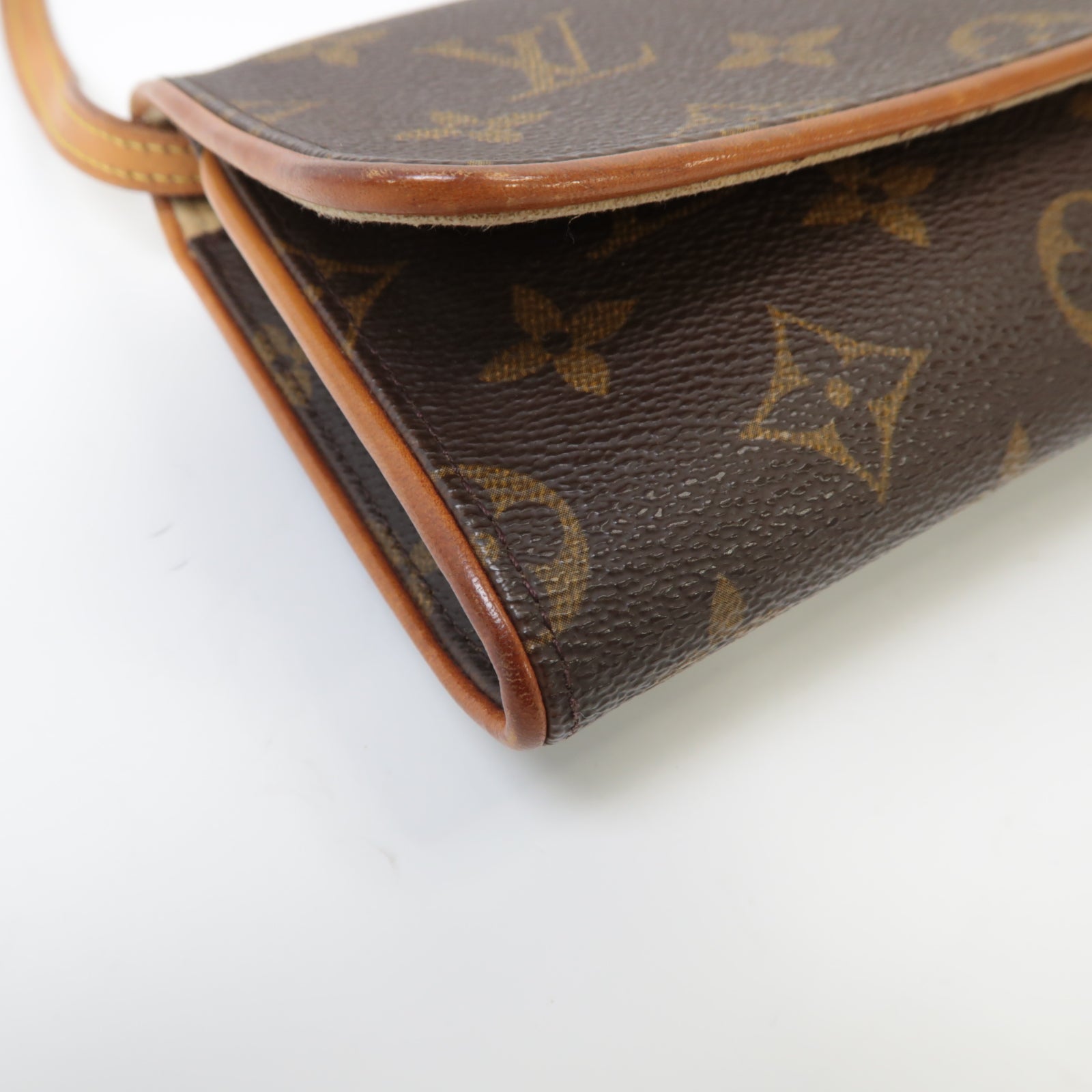 LOUIS VUITTON Monogram Pochette Twin GM金扣肩背袋啡色