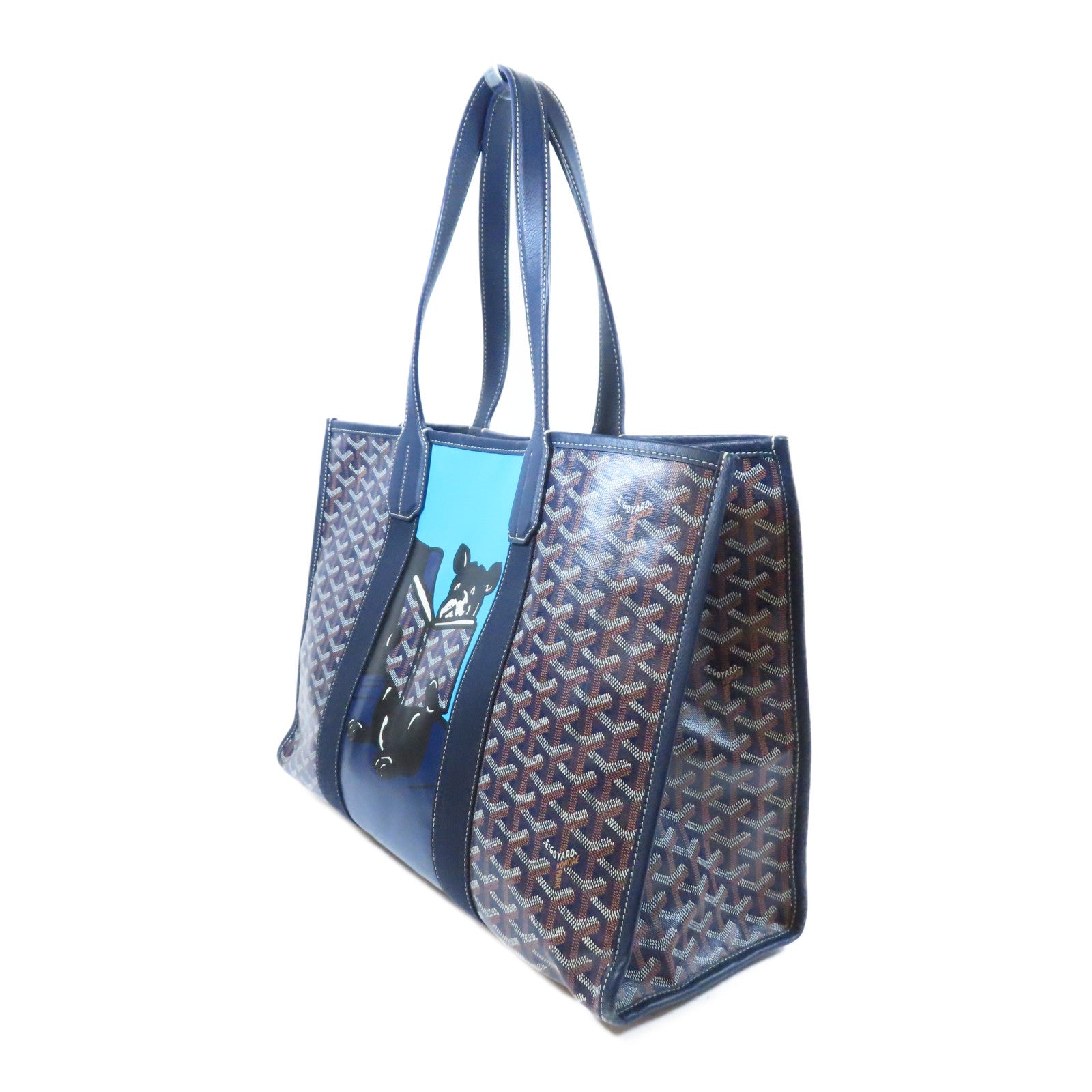 GOYARD 塗層帆布Villette Bag肩背袋藍色