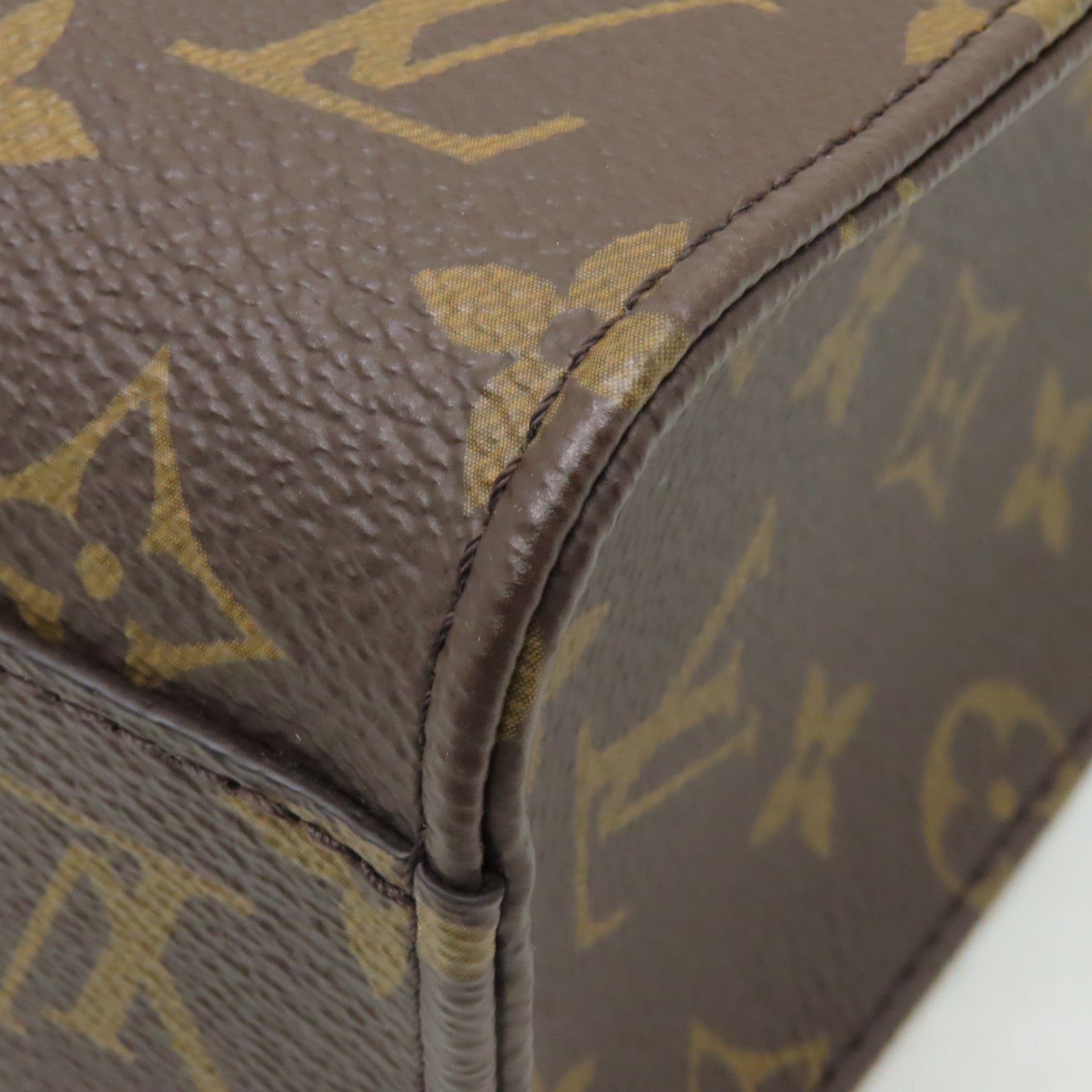 LOUIS VUITTON Monogram Sac Plat BB金扣手挽肩背兩用袋棕色