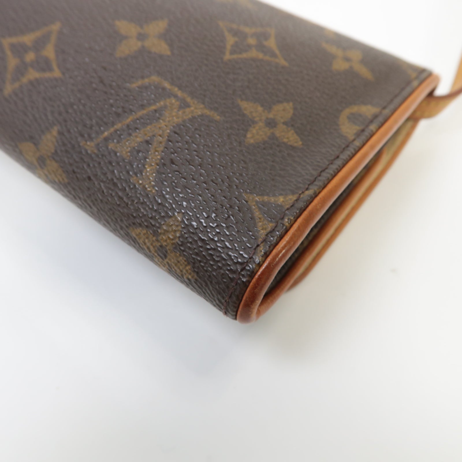 LOUIS VUITTON Monogram Pochette Twin GM金扣肩背袋啡色
