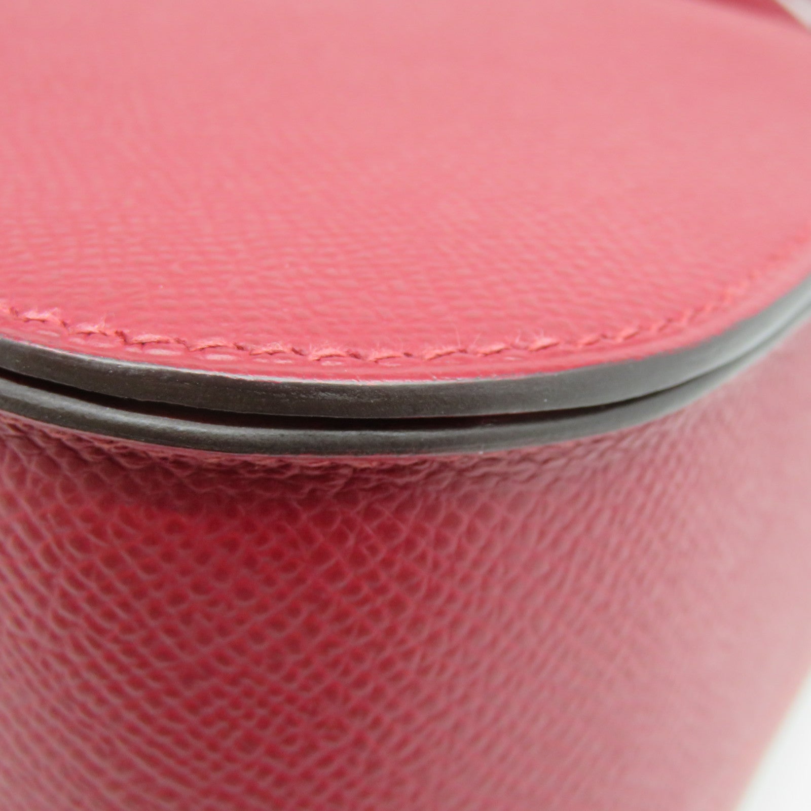 HERMES Veau Epsom皮革Della Cavalleria Mini Bag銀扣肩背袋褐紫紅