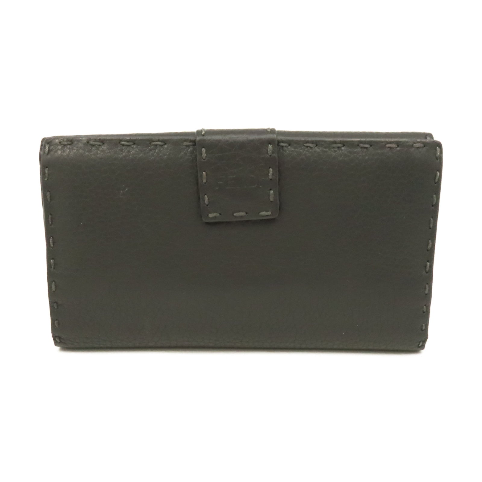 FENDI 牛皮皮革Long Wallet長錢包碳灰色