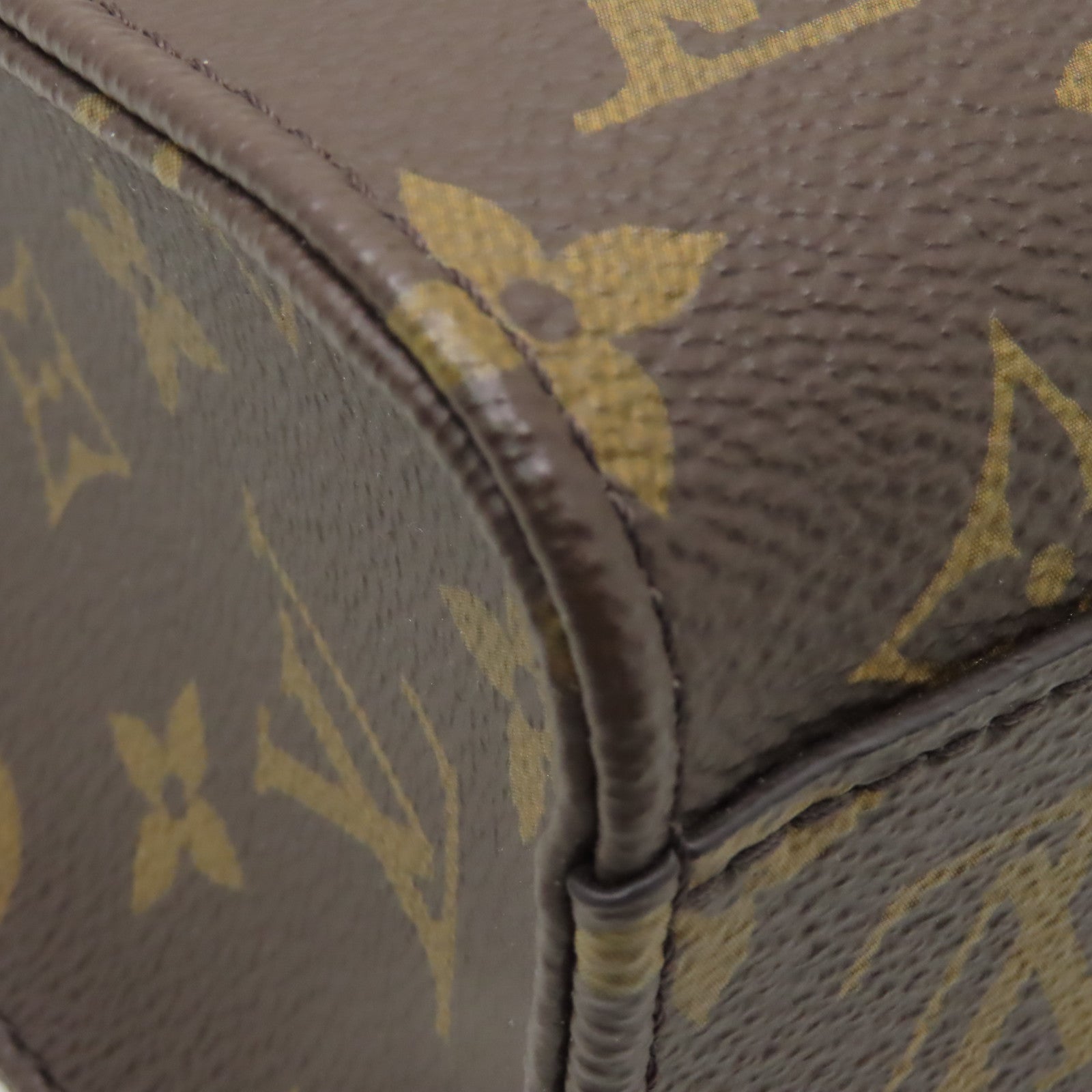LOUIS VUITTON Monogram Sac Plat BB金扣手挽肩背兩用袋棕色