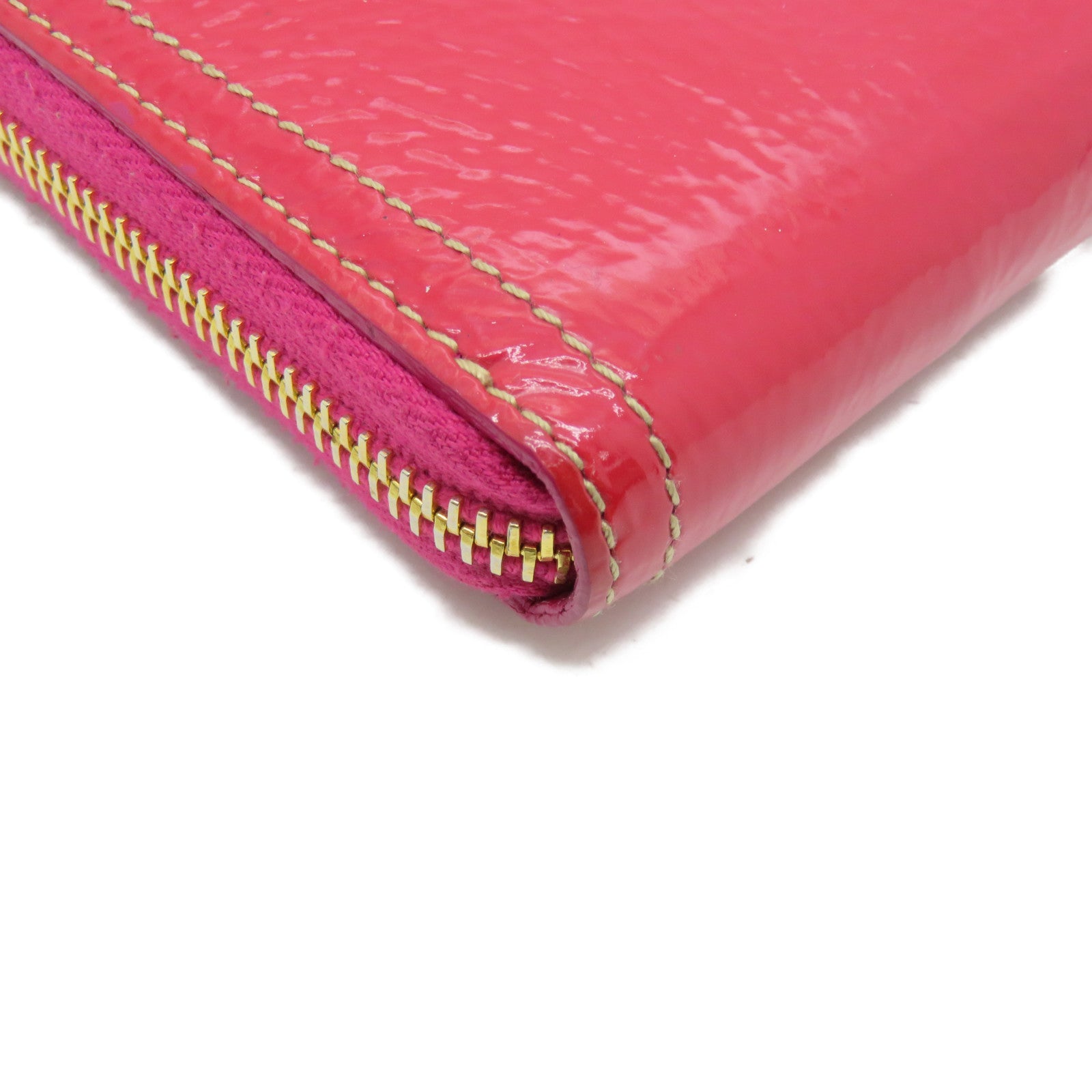 PRADA 【激減優惠】漆皮皮革Long Wallet金扣長錢包紅色