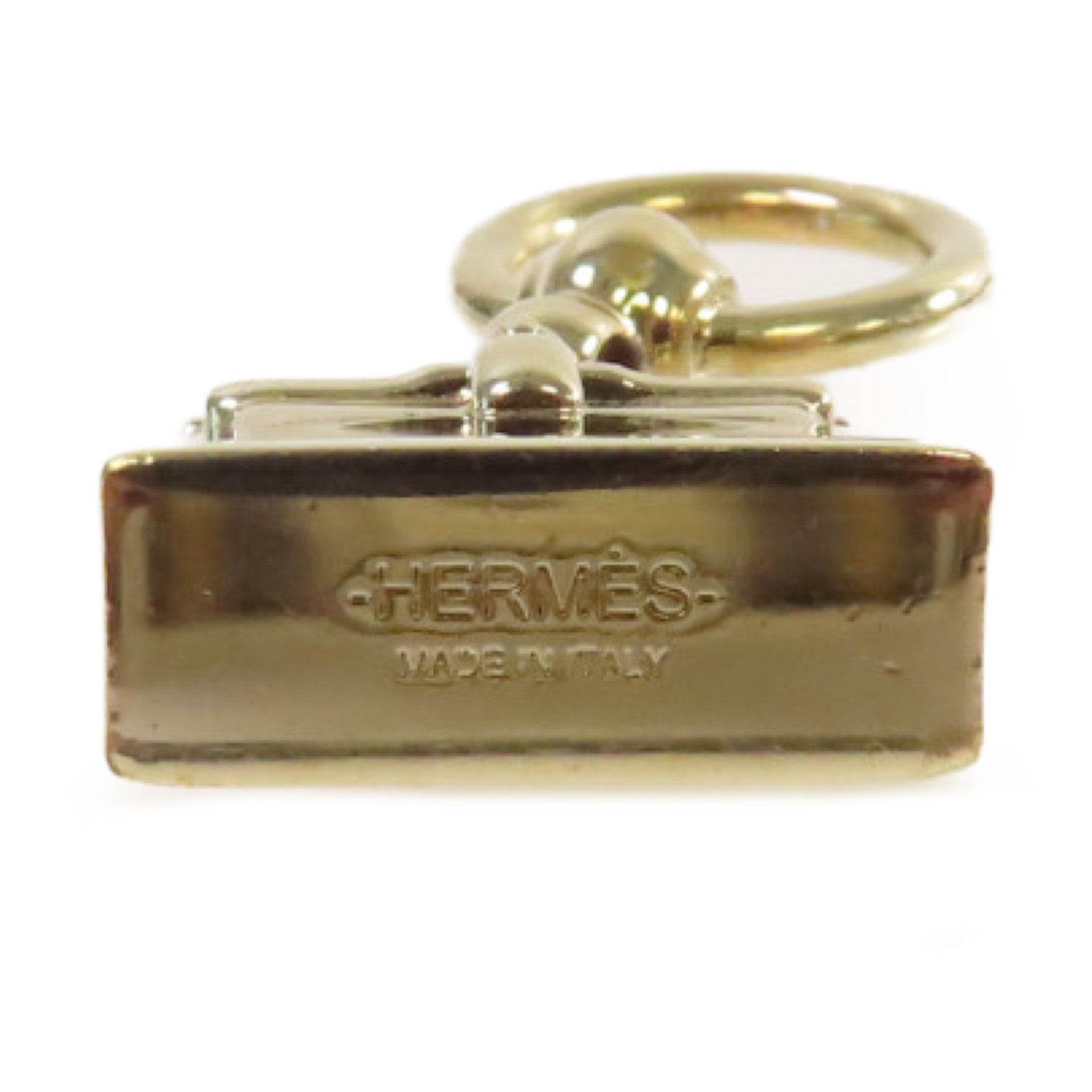 HERMES 金屬Mini Kelly Twilly Scarf Ring金色